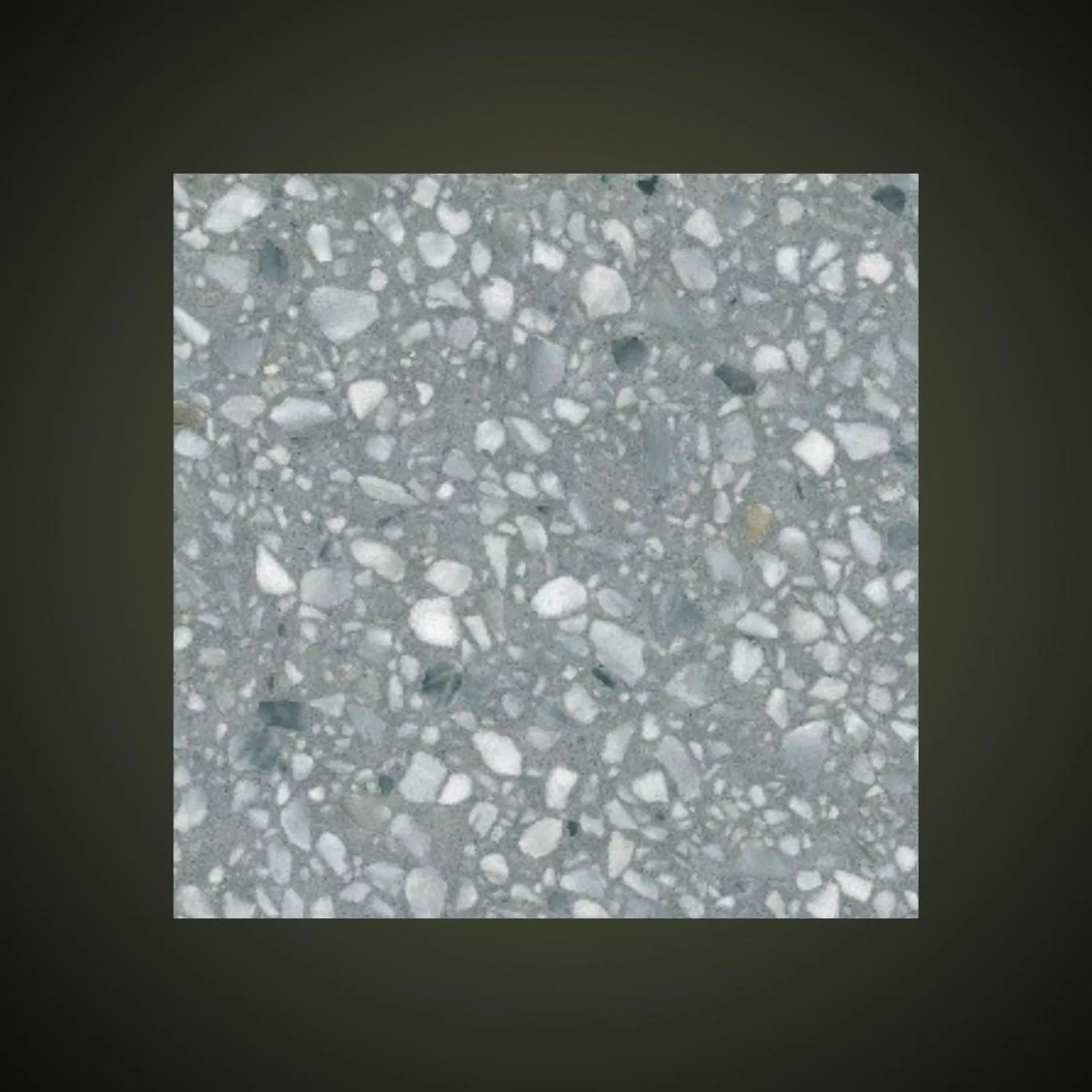 Carreau Terrazzo fond gris inclusions blanc Bardiglio (6 formats)