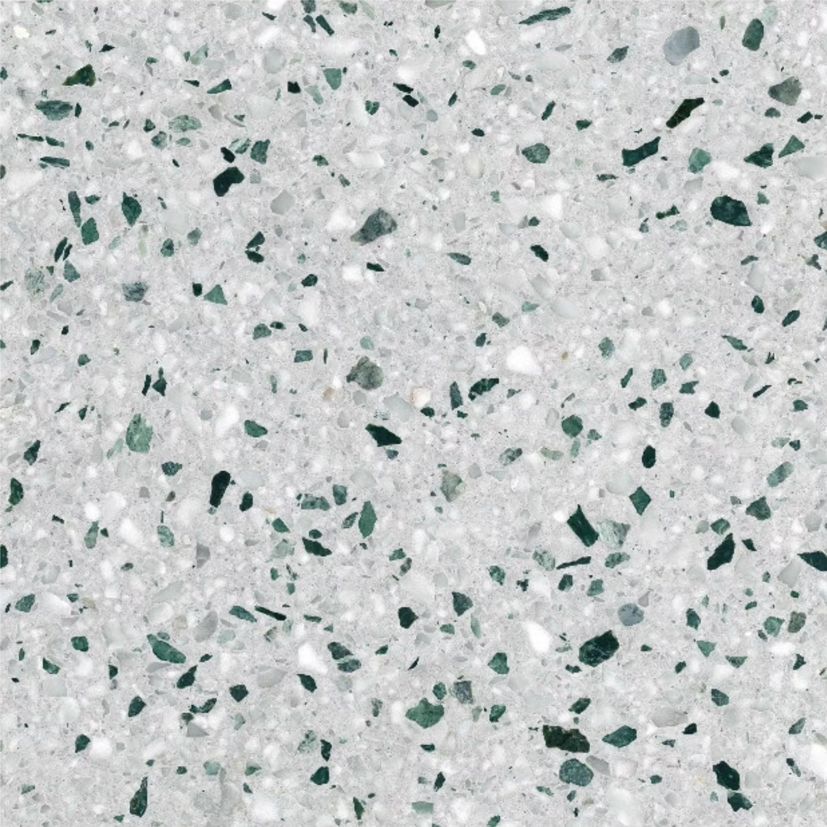 Carreau Terrazzo fond gris inclusions blanc et vert Lime (6 formats)