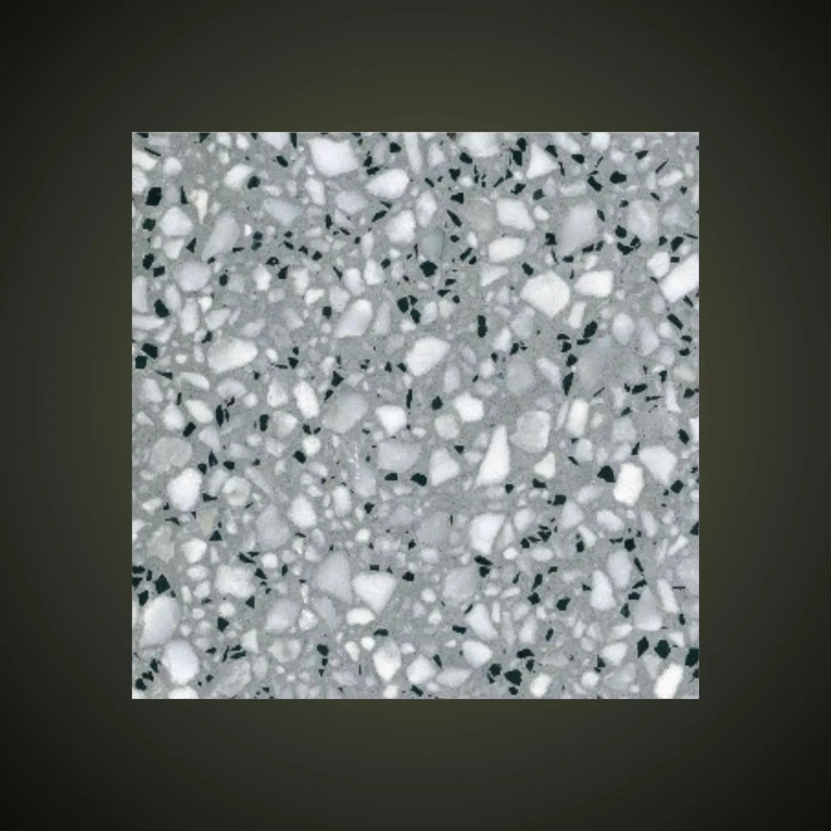 Carreau Terrazzo fond gris inclusions blanc Pira (6 formats)