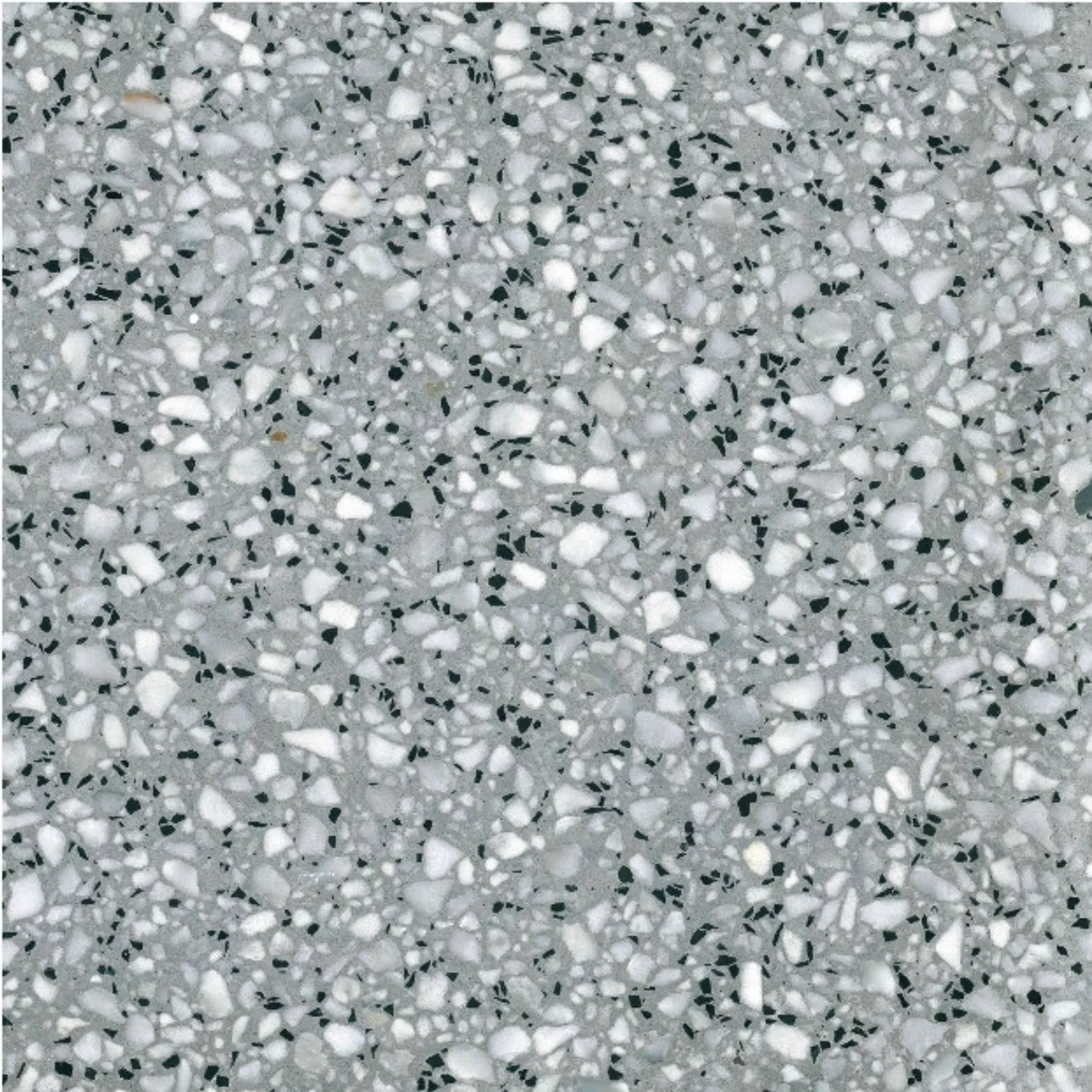 Carreau Terrazzo fond gris inclusions blanc Pira (6 formats)
