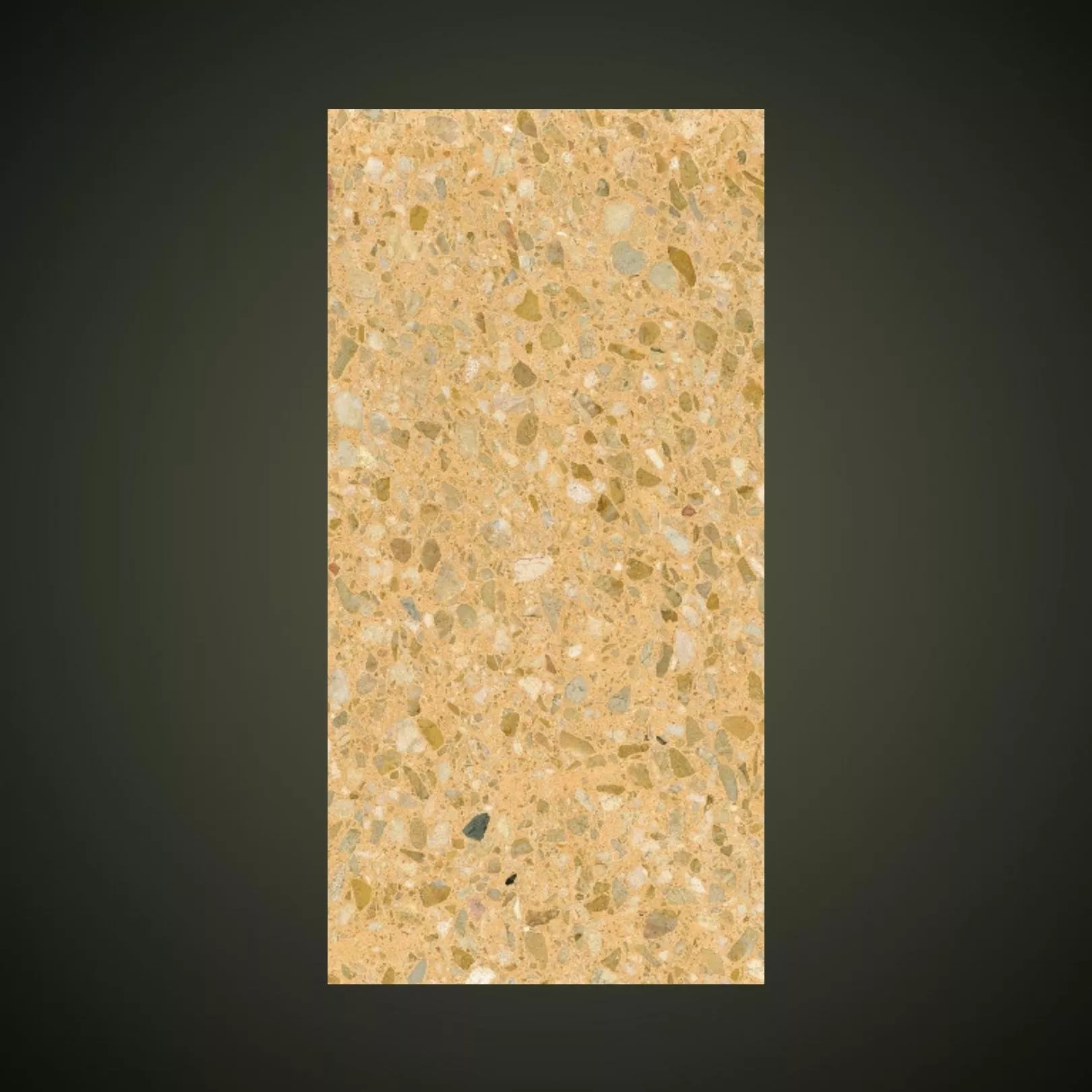 Carreau Terrazzo fond jaune inclusions multicolores Giallo Mori (6 formats)