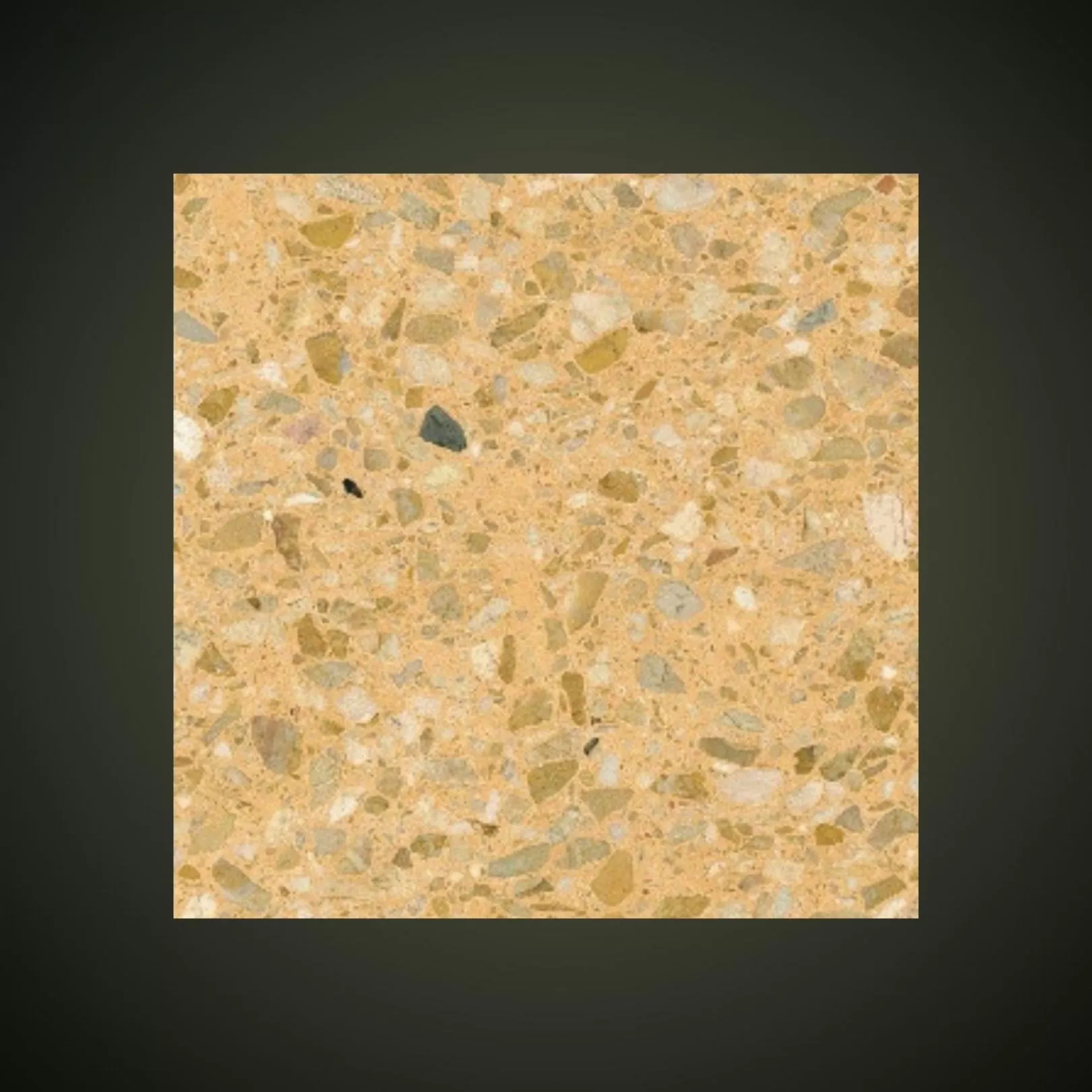 Carreau Terrazzo fond jaune inclusions multicolores Giallo Mori (6 formats)