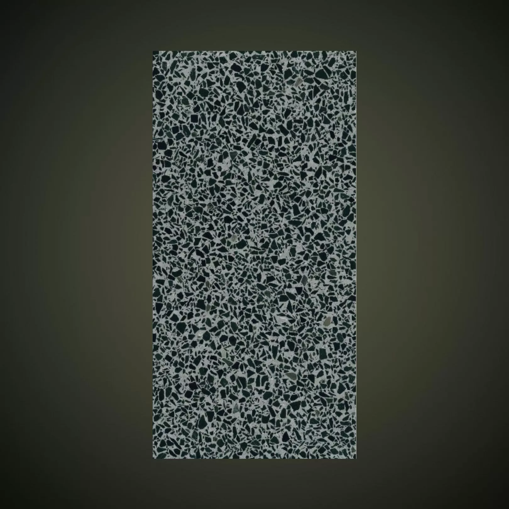 Carreau Terrazzo fond gris inclusions noir foncé Basel (6 formats)