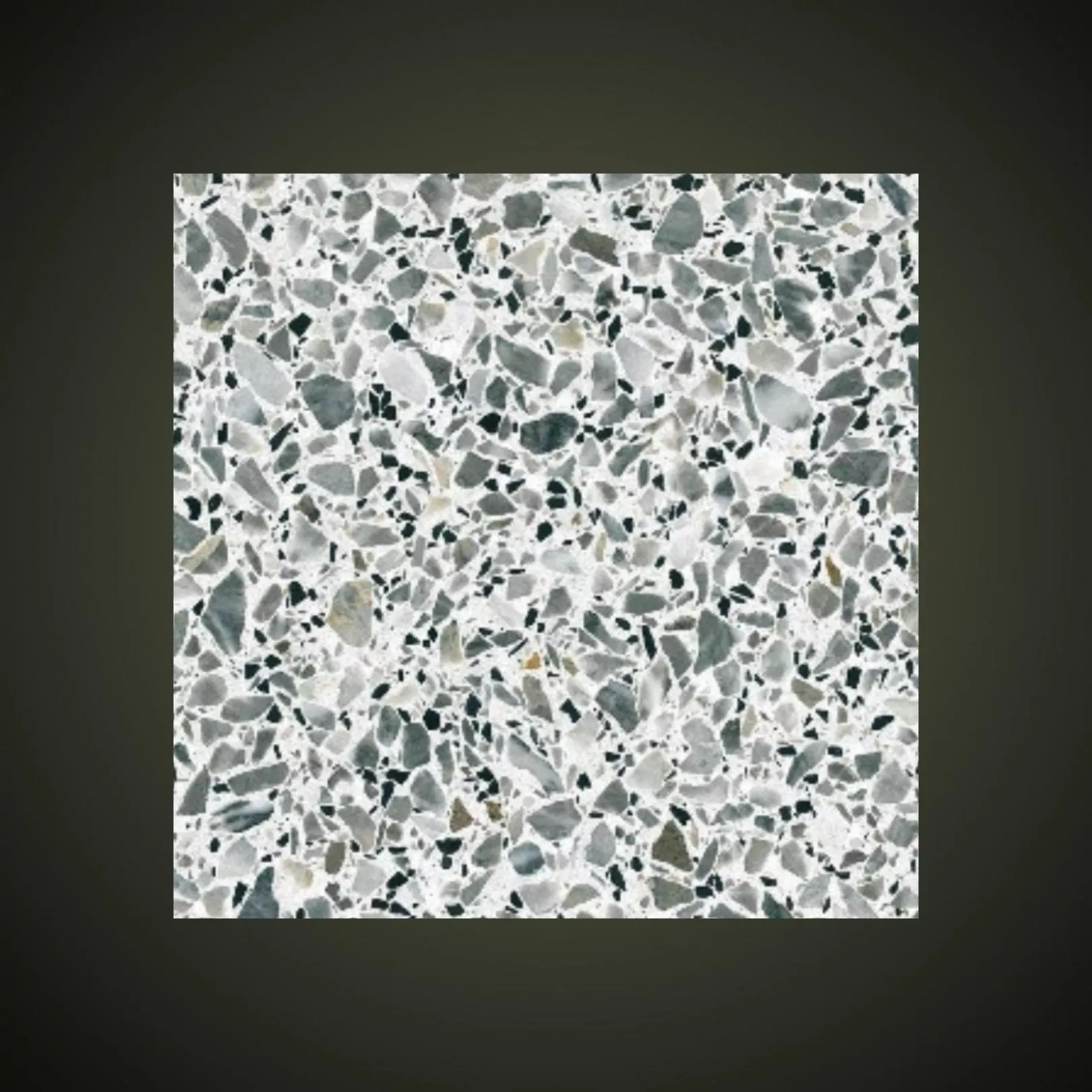 Carreau Terrazzo fond blanc inclusions multicolores Violeg (6 formats)