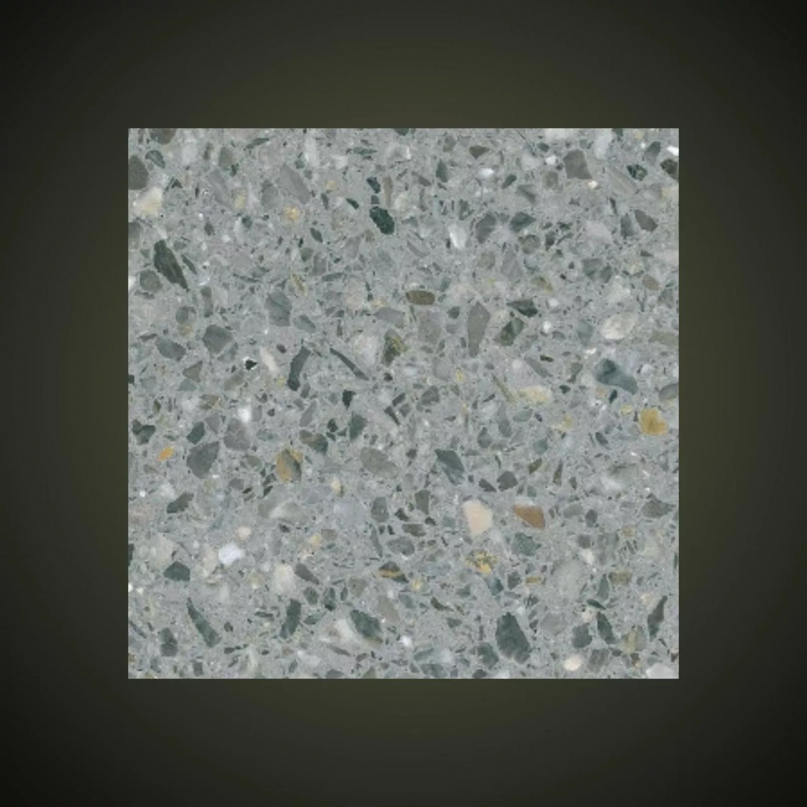 Carreau Terrazzo fond gris inclusions multicolores Gralo (6 formats)