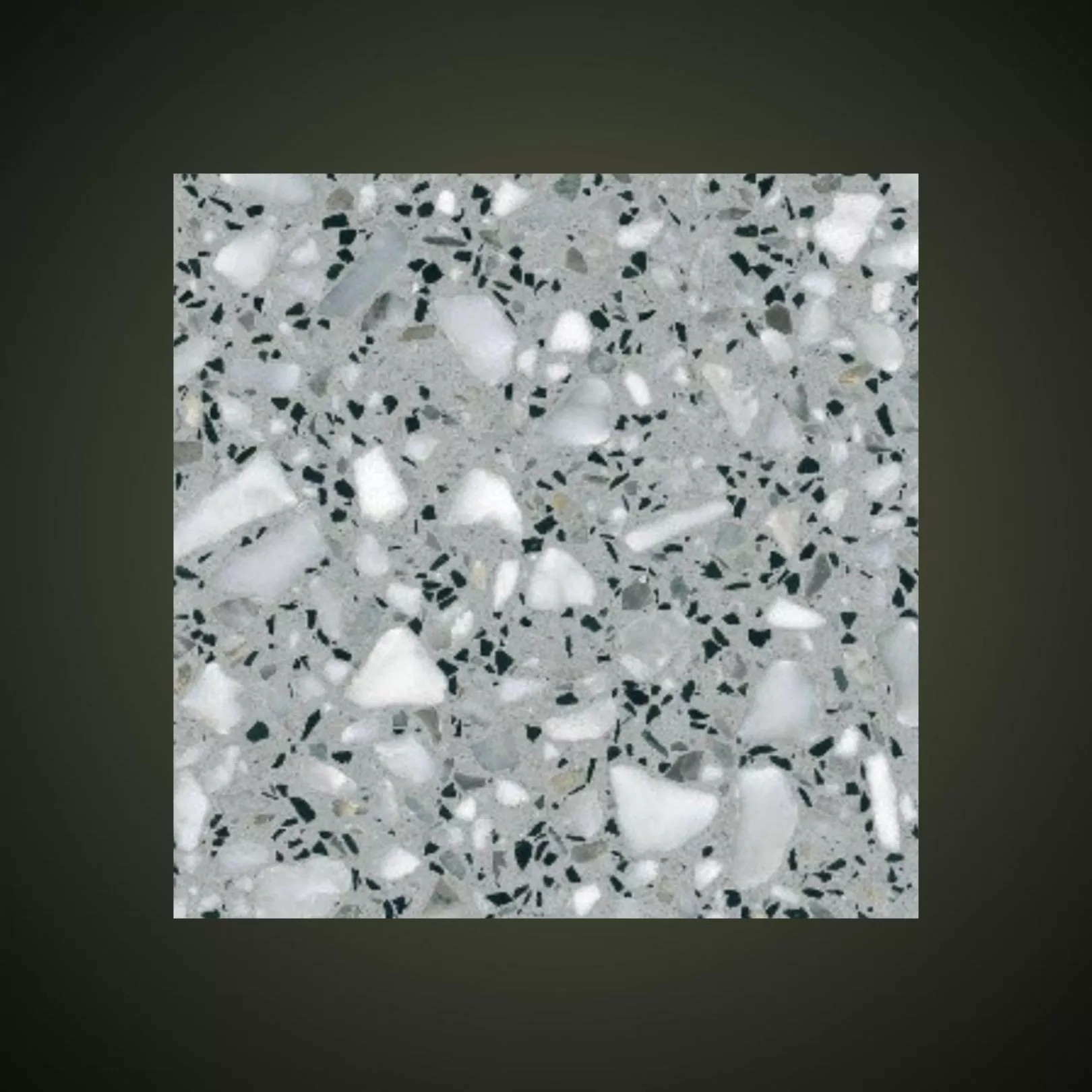 Carreau Terrazzo fond gris inclusions gris et blanc Cargrey (6 formats)