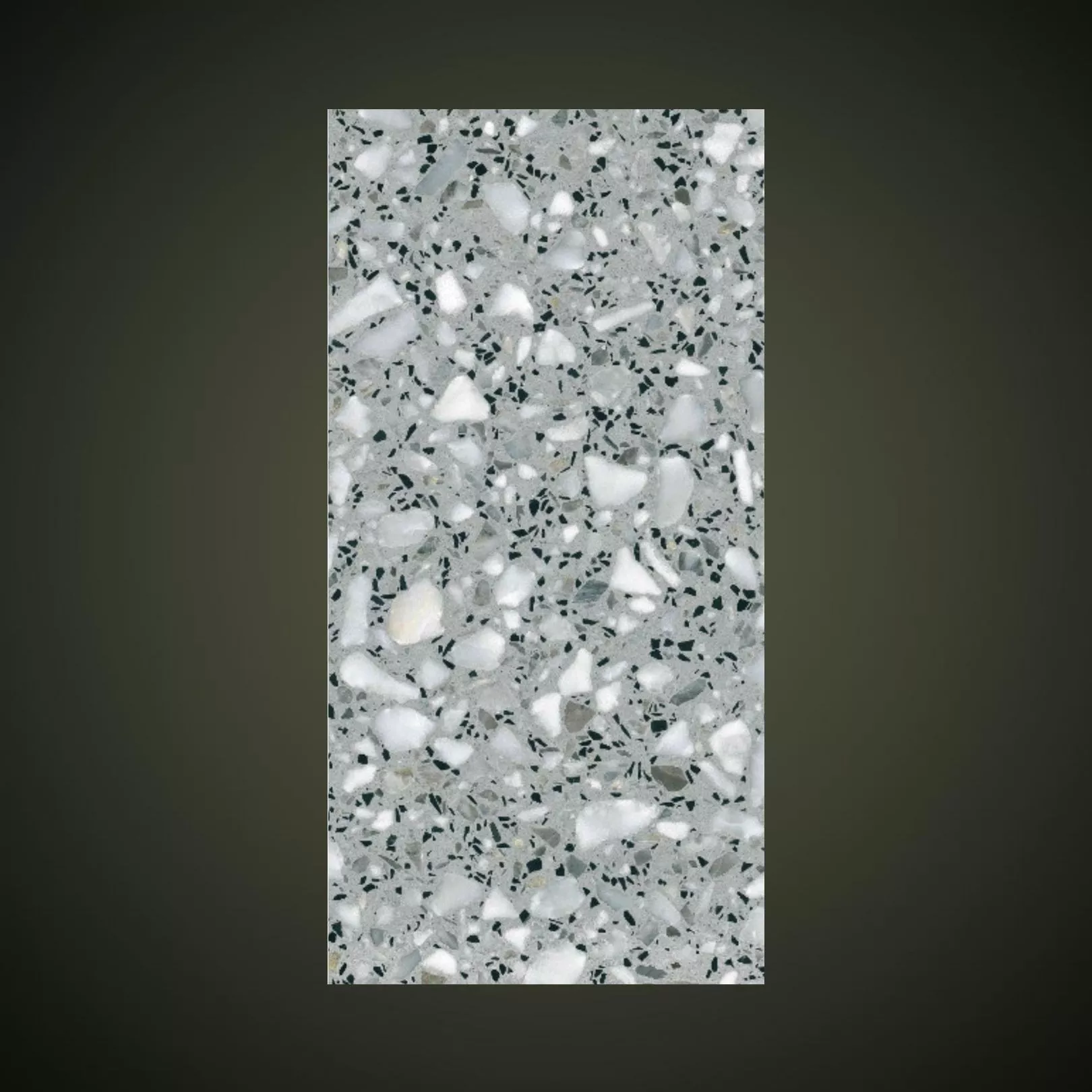 Carreau Terrazzo fond gris inclusions gris et blanc Cargrey (6 formats)