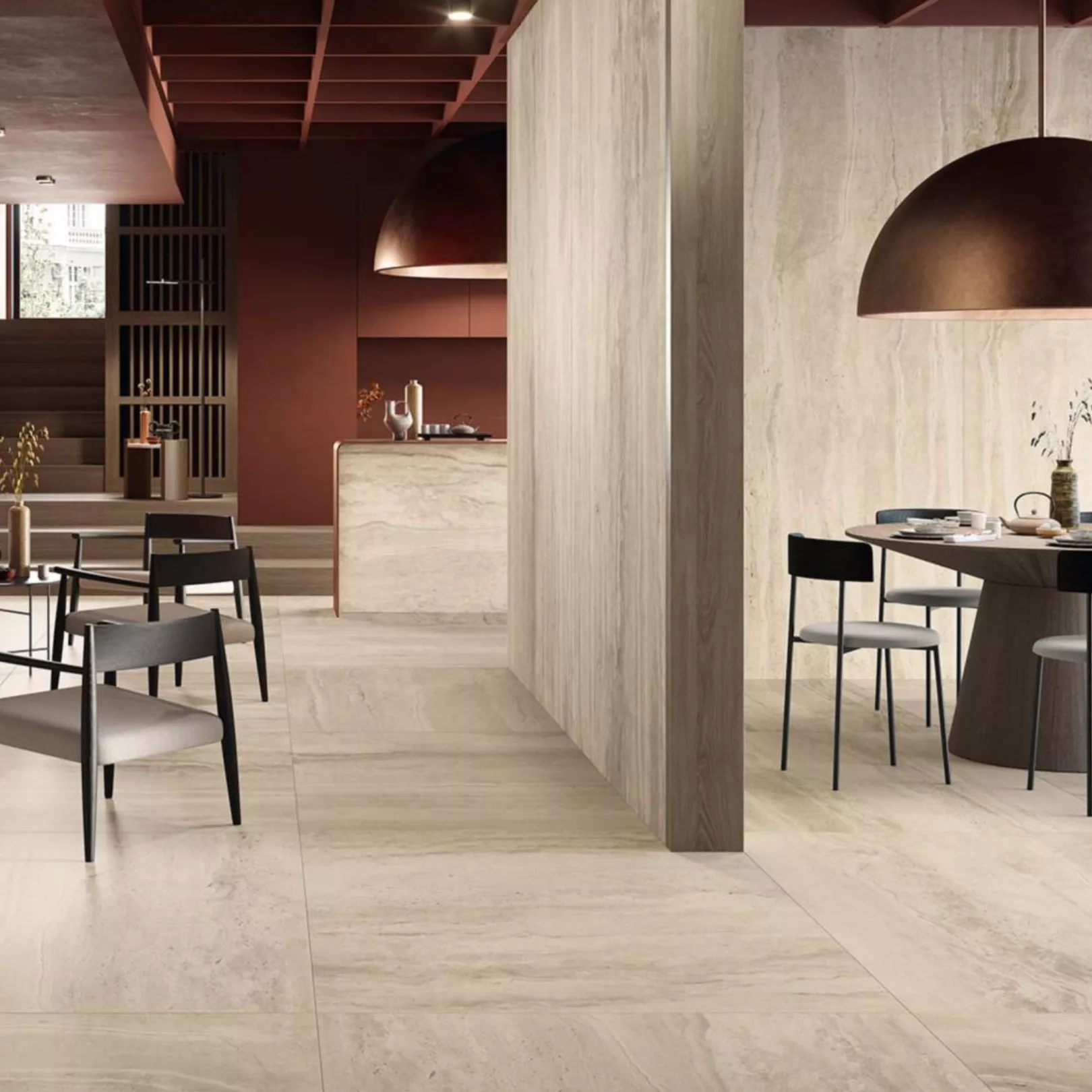 Carrelage grès cérame effet pierre TRAVERTINE STONE