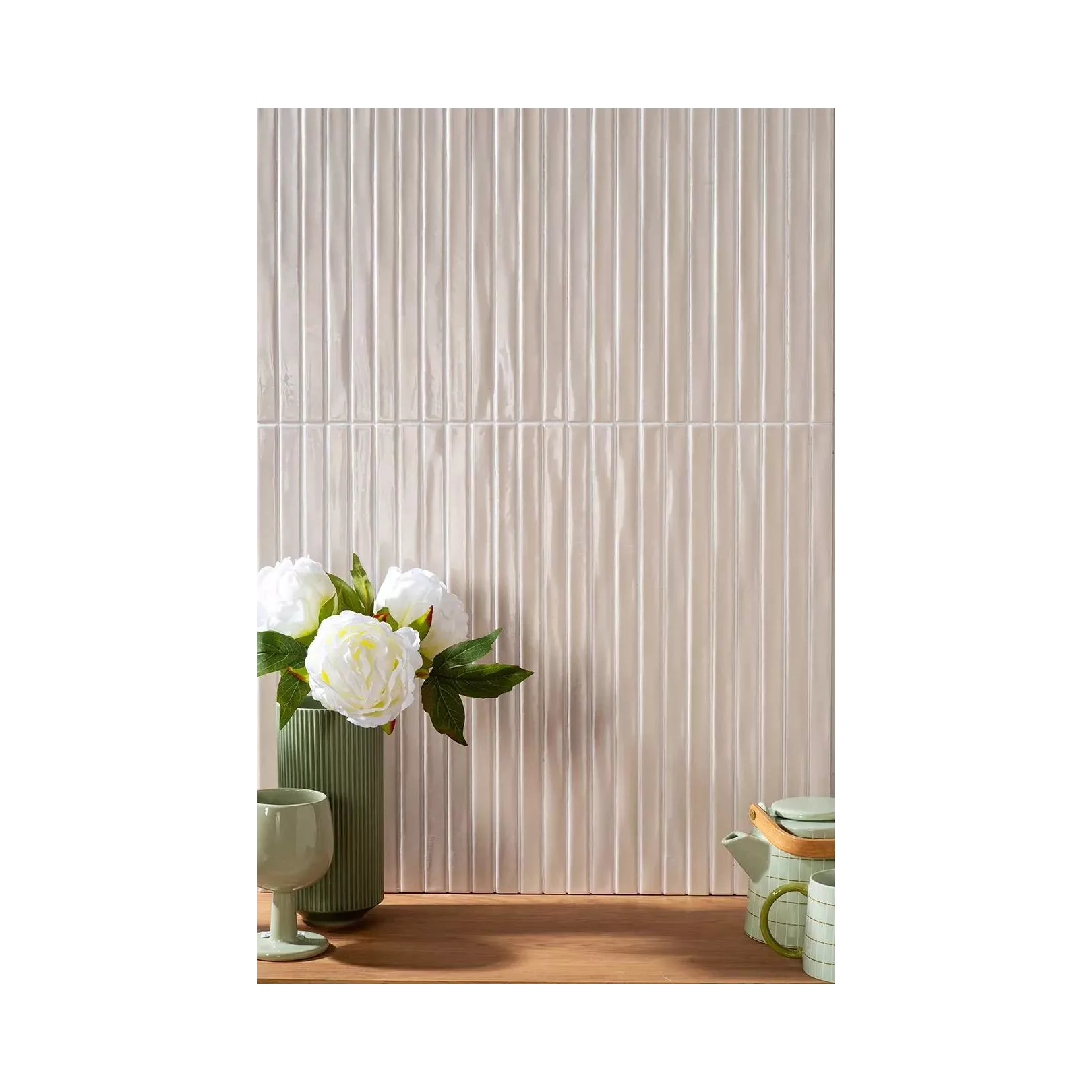 Carrelage mural faïence LONG FINGER Couleurs:Ivory - Gloss