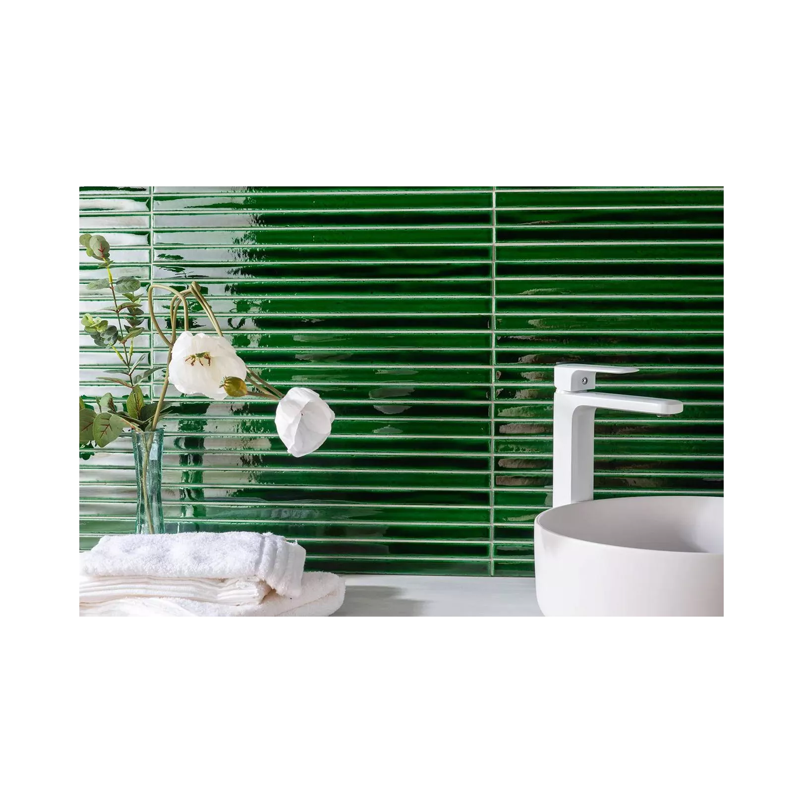 Carrelage mural faïence LONG FINGER Couleurs:Jungle - Crackle