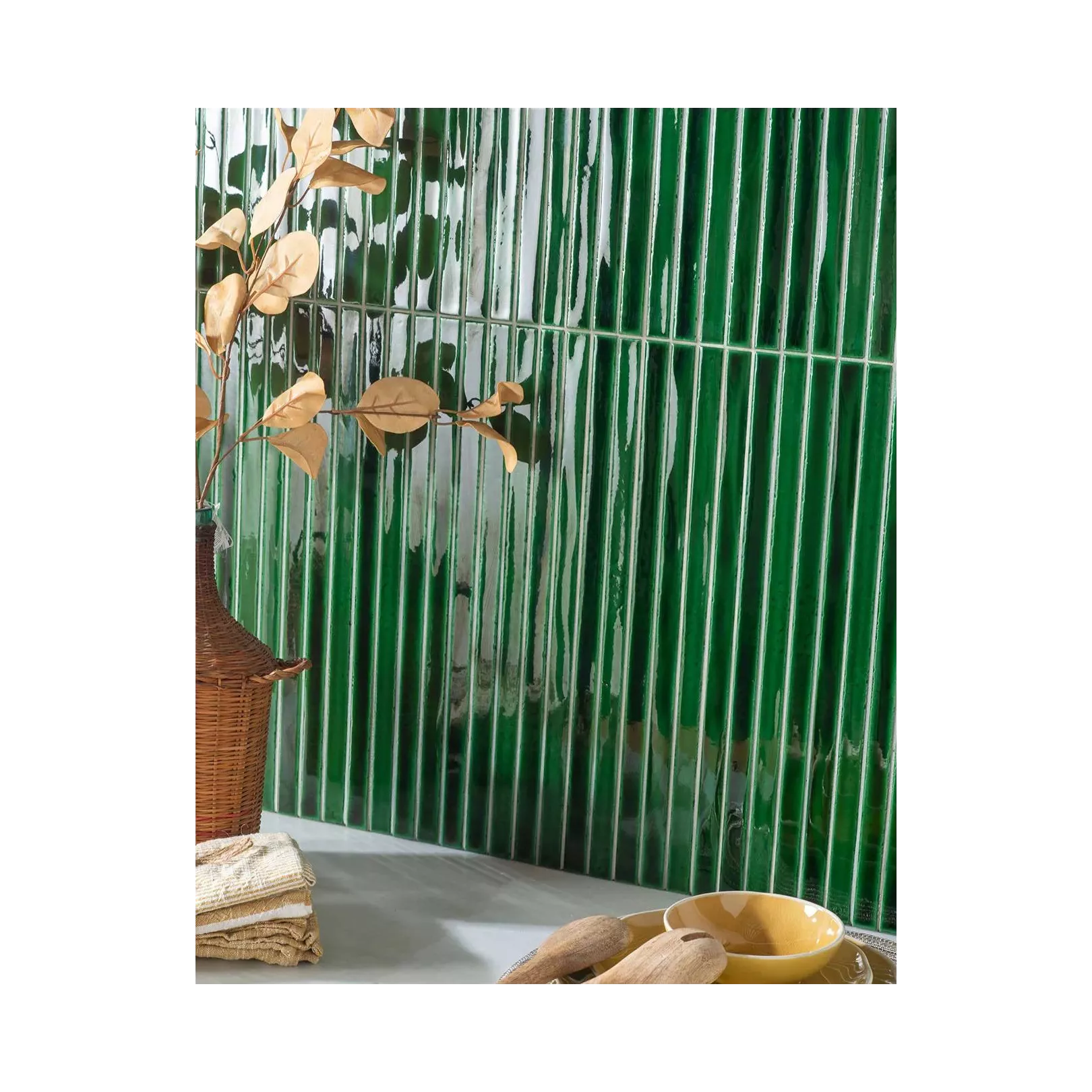 Carrelage mural faïence LONG FINGER Couleurs:Jungle - Crackle