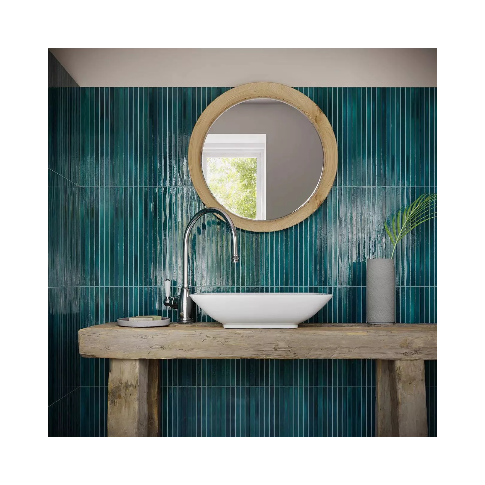 Carrelage mural faïence LONG FINGER Couleurs:Sapphire - Crackle