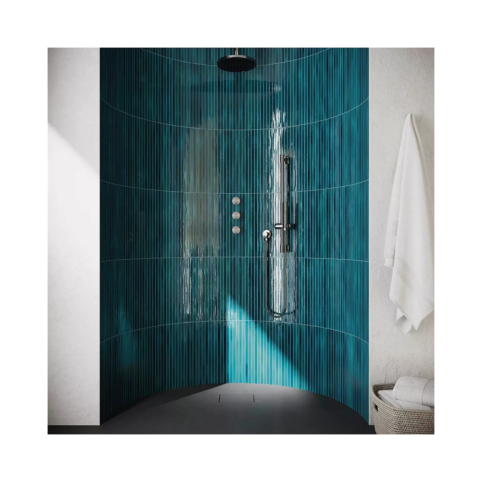 Carrelage mural faïence LONG FINGER Couleurs:Sapphire - Crackle
