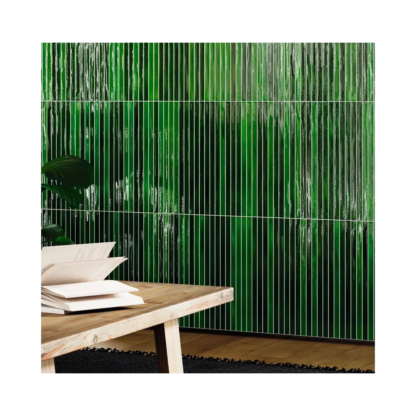 Carrelage mural faïence LONG FINGER Couleurs:Jungle - Crackle