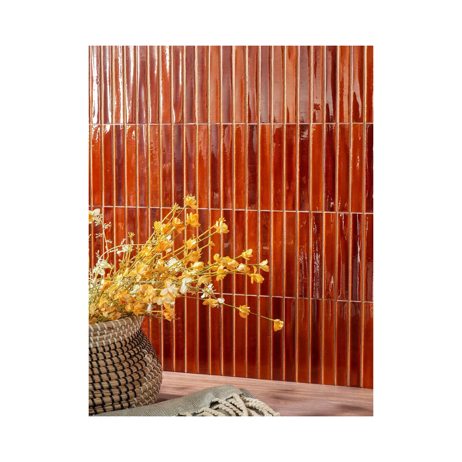 Carrelage mural faïence SHORT FINGER Couleurs:Honey - Crackle