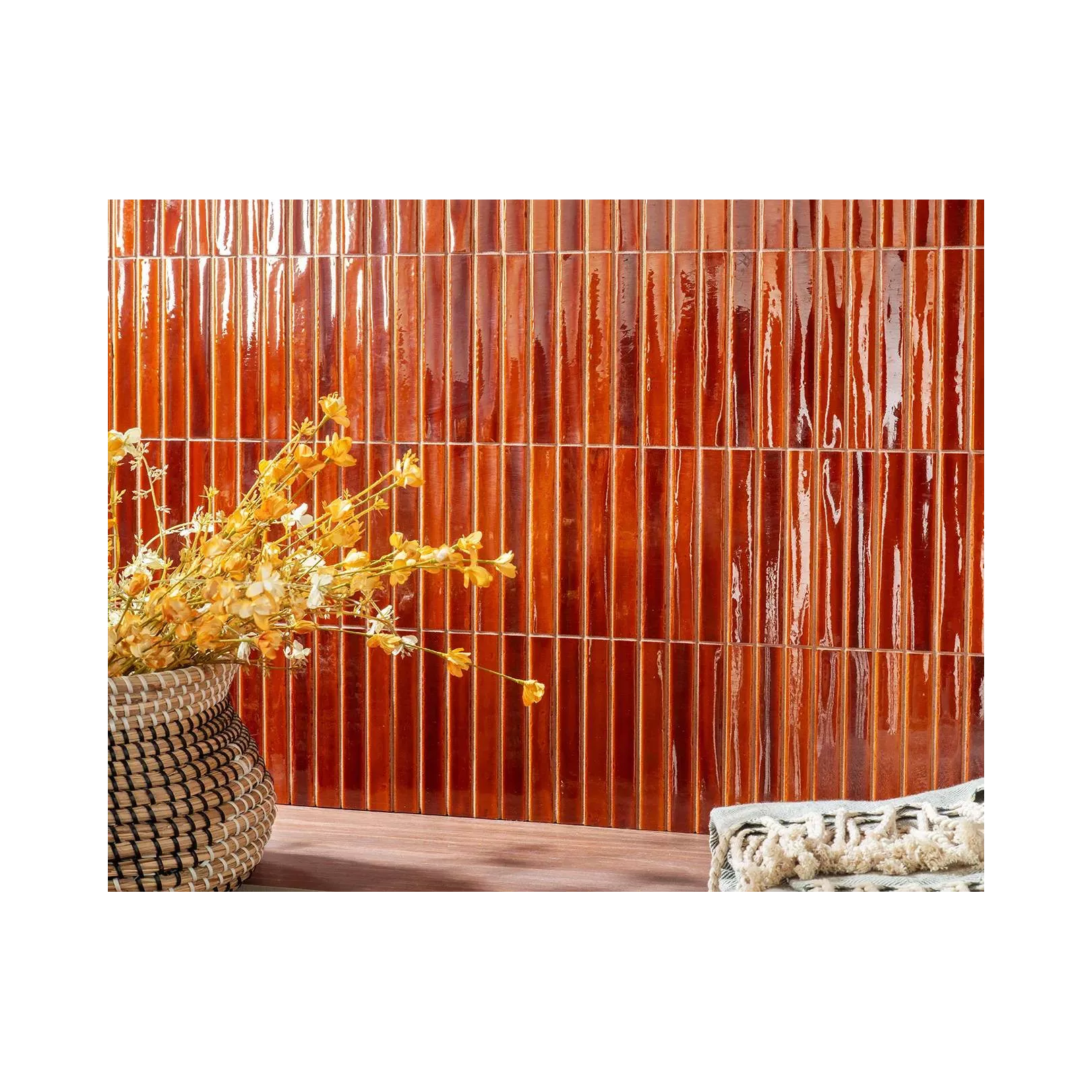 Carrelage mural faïence SHORT FINGER Couleurs:Honey - Crackle