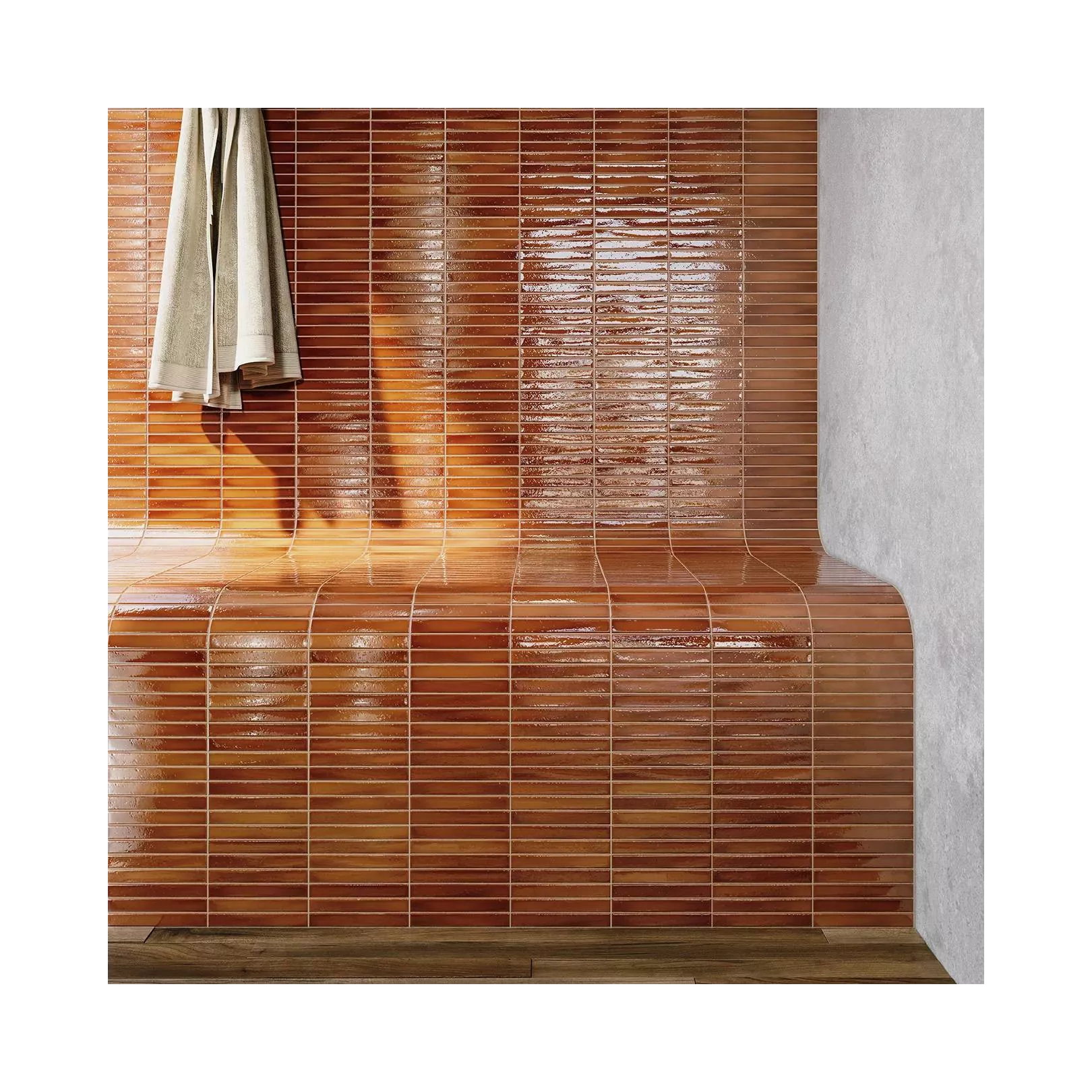 Carrelage mural faïence SHORT FINGER Couleurs:Honey - Crackle