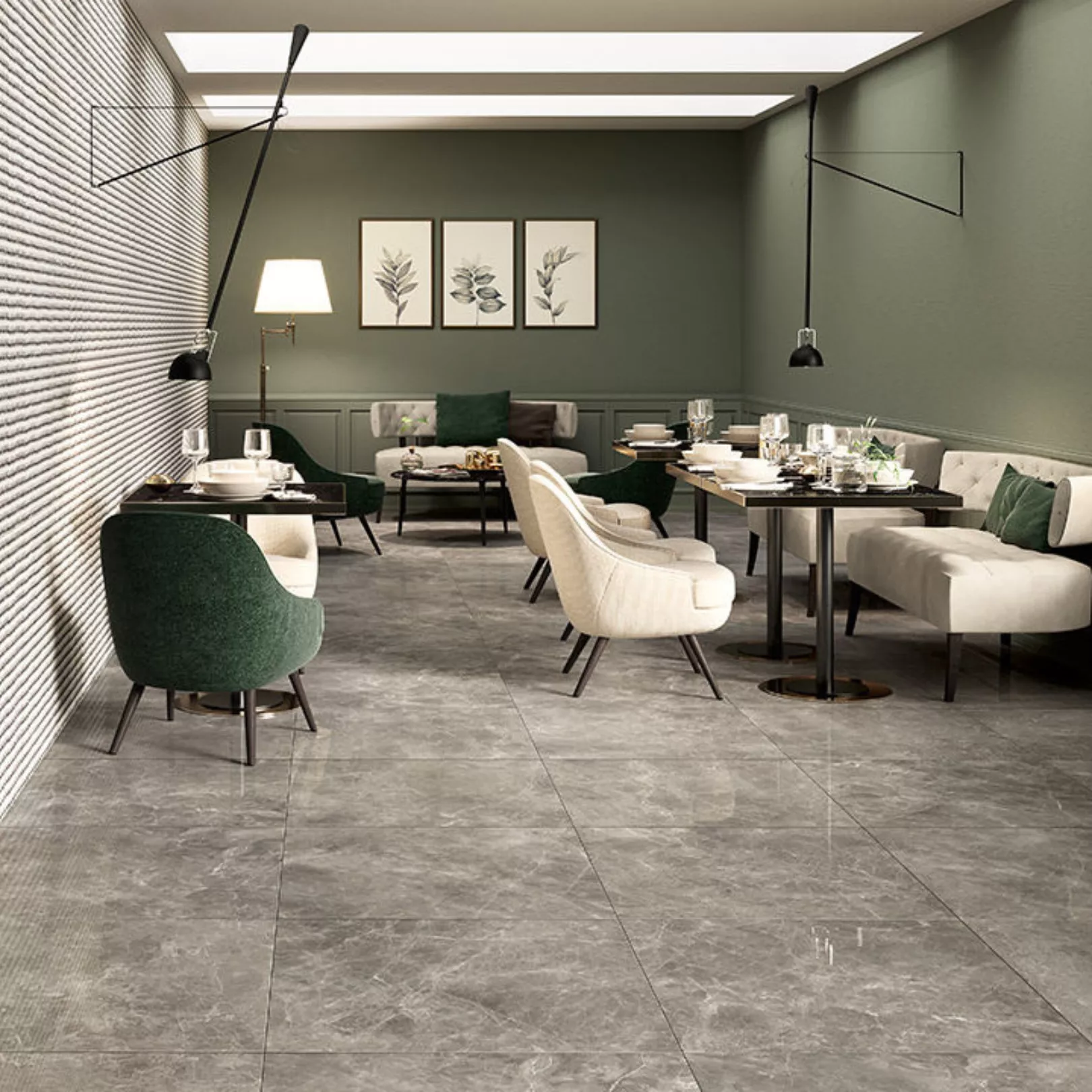 Grès cérame effet Marbre MARMOREA 2 / JOLIE GREY