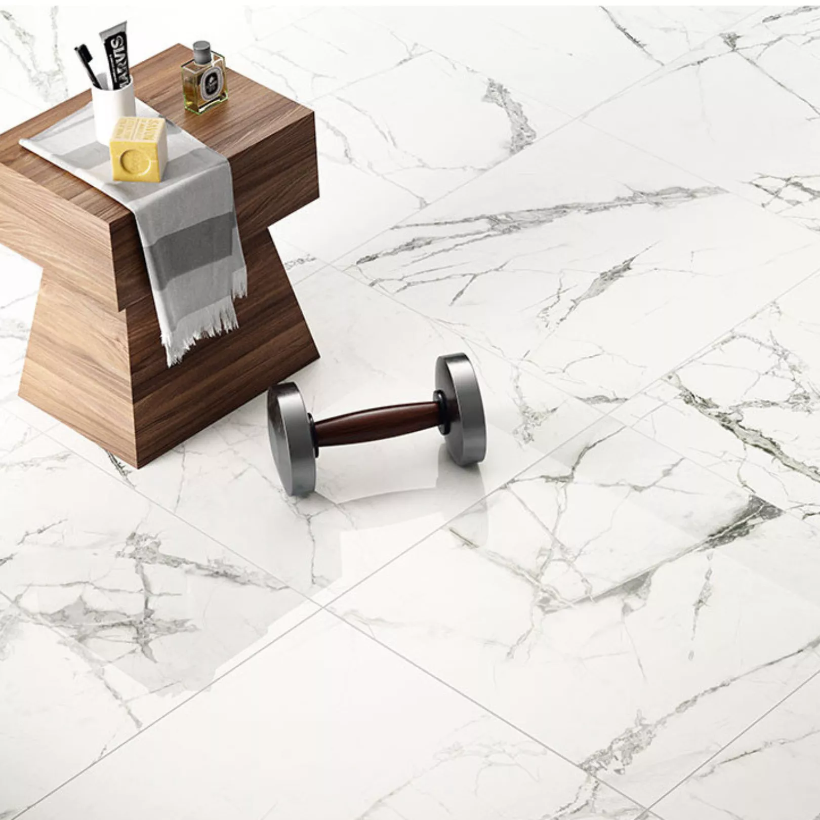 Grès cérame effet marbre BIANCO LUCE
