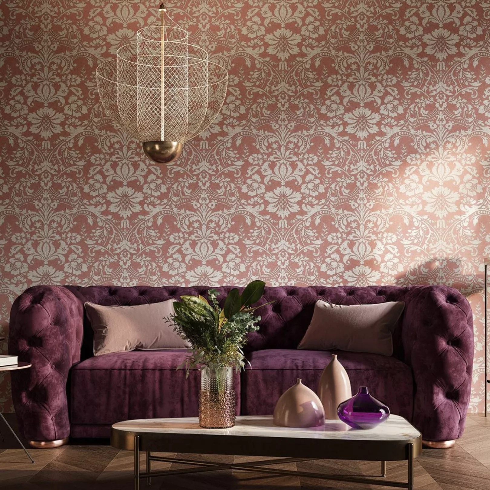 Carrelage grès cérame effet papier peint Wonderwall Damask