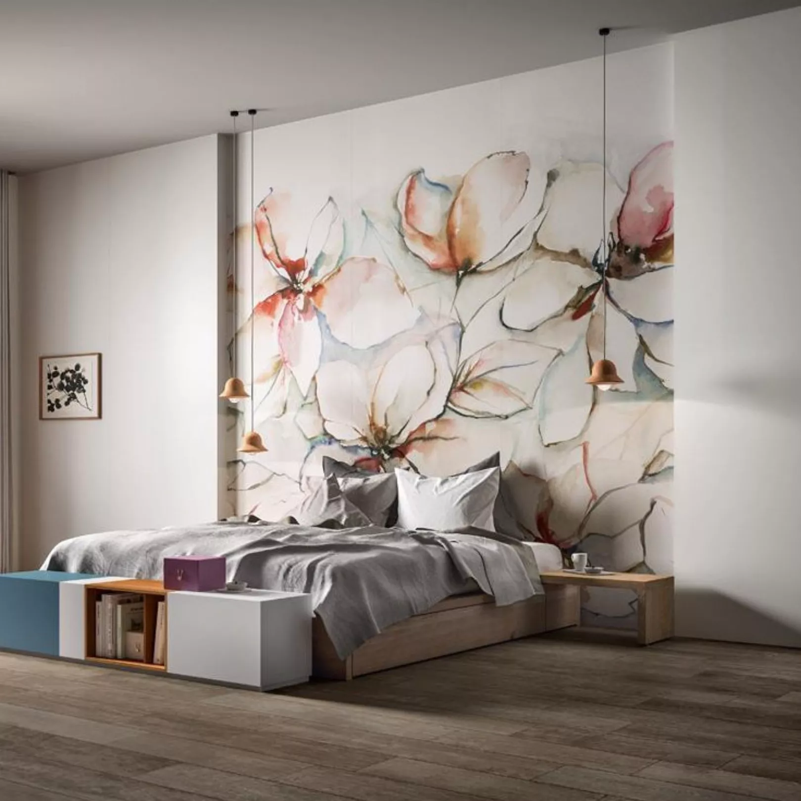 Carrelage grès cérame effet papier peint Wonderwall Lotus
