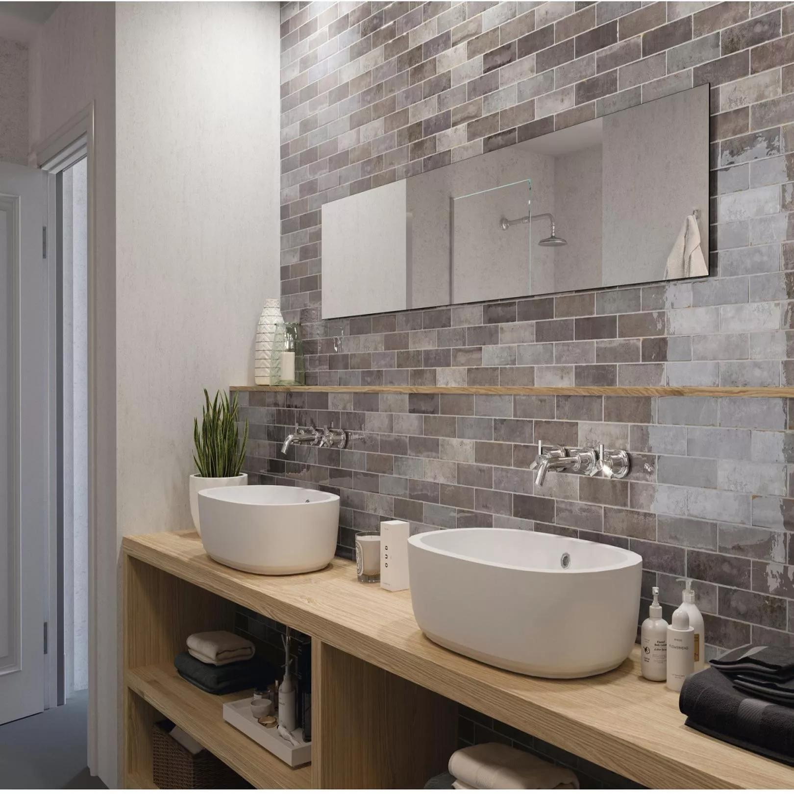 Carrelage mural faience effet rustique ROCK