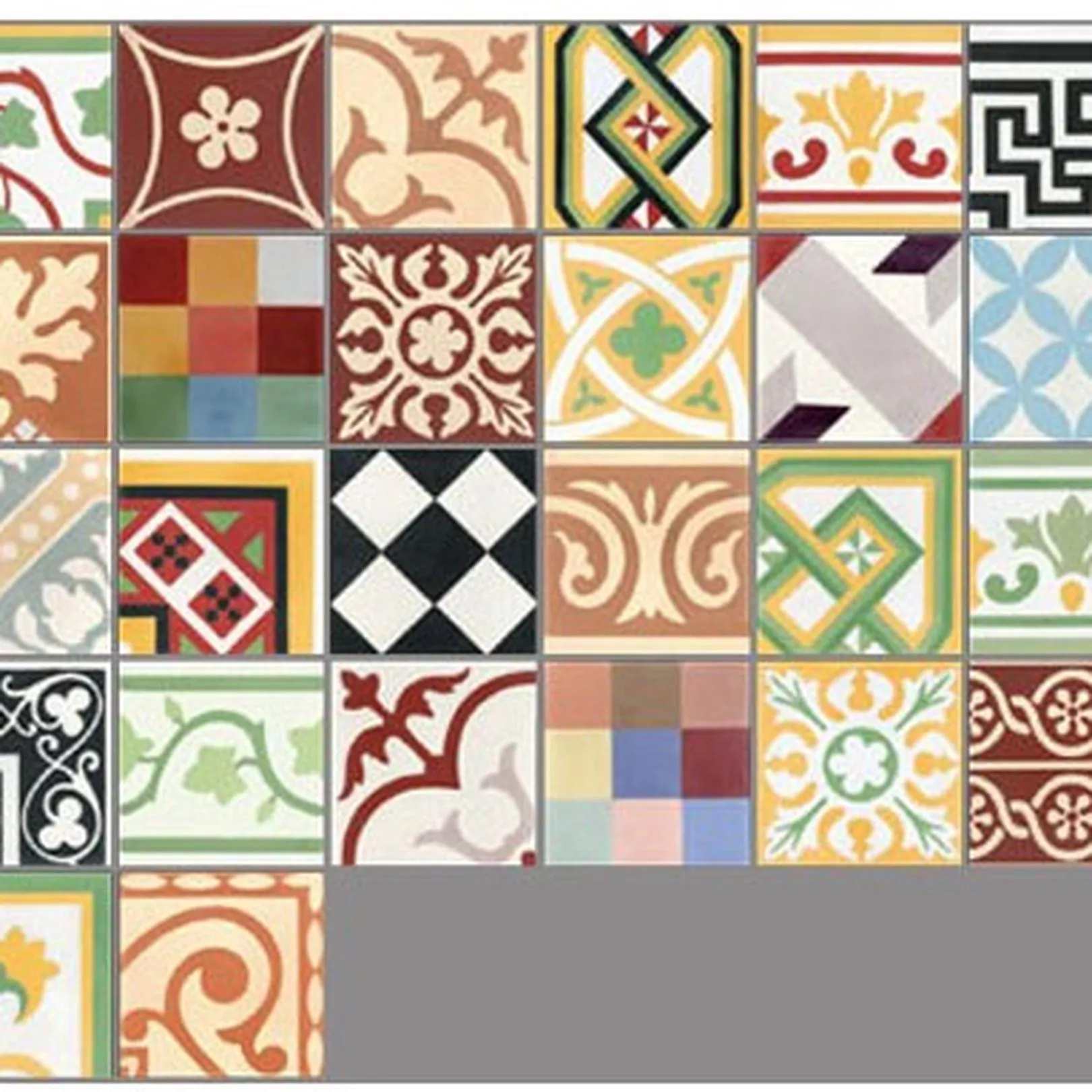 Carreau de ciment coloré PATCHWORK COULEURS PW 26 20x20cm