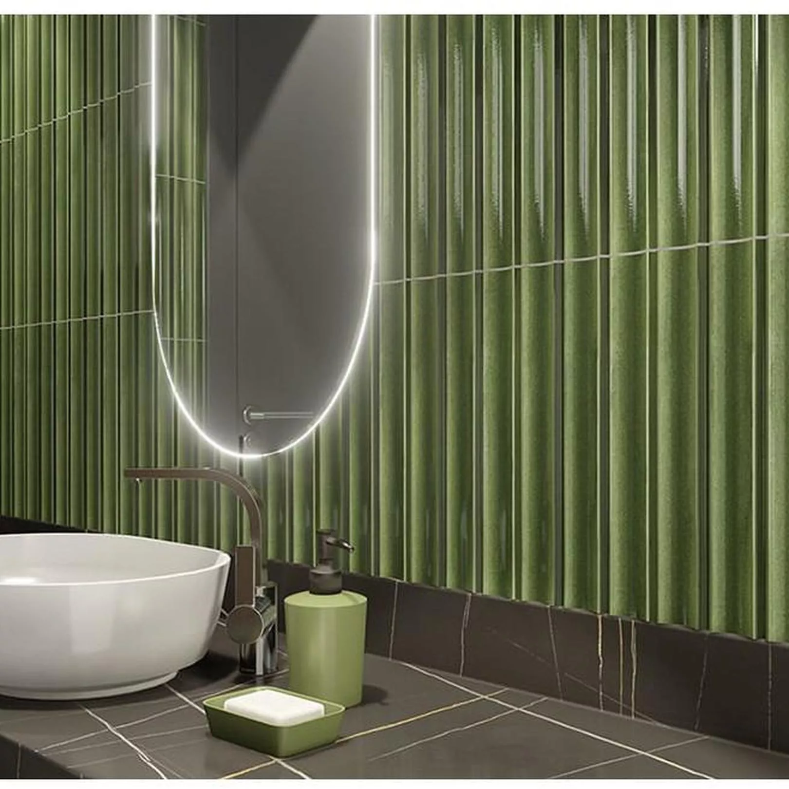 Carrelage mural faïence effet graphique BAMBOO