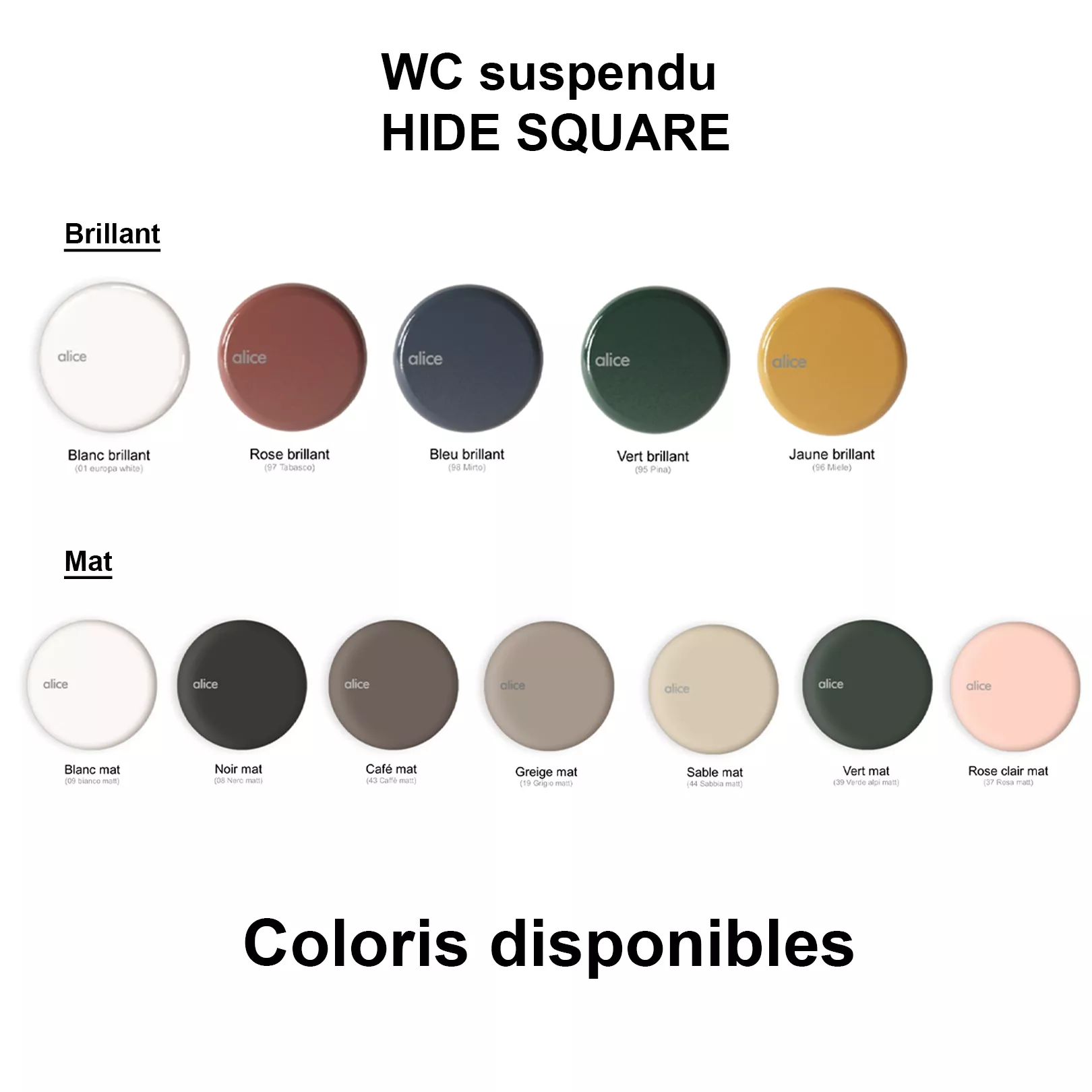 WC suspendu HIDE Square