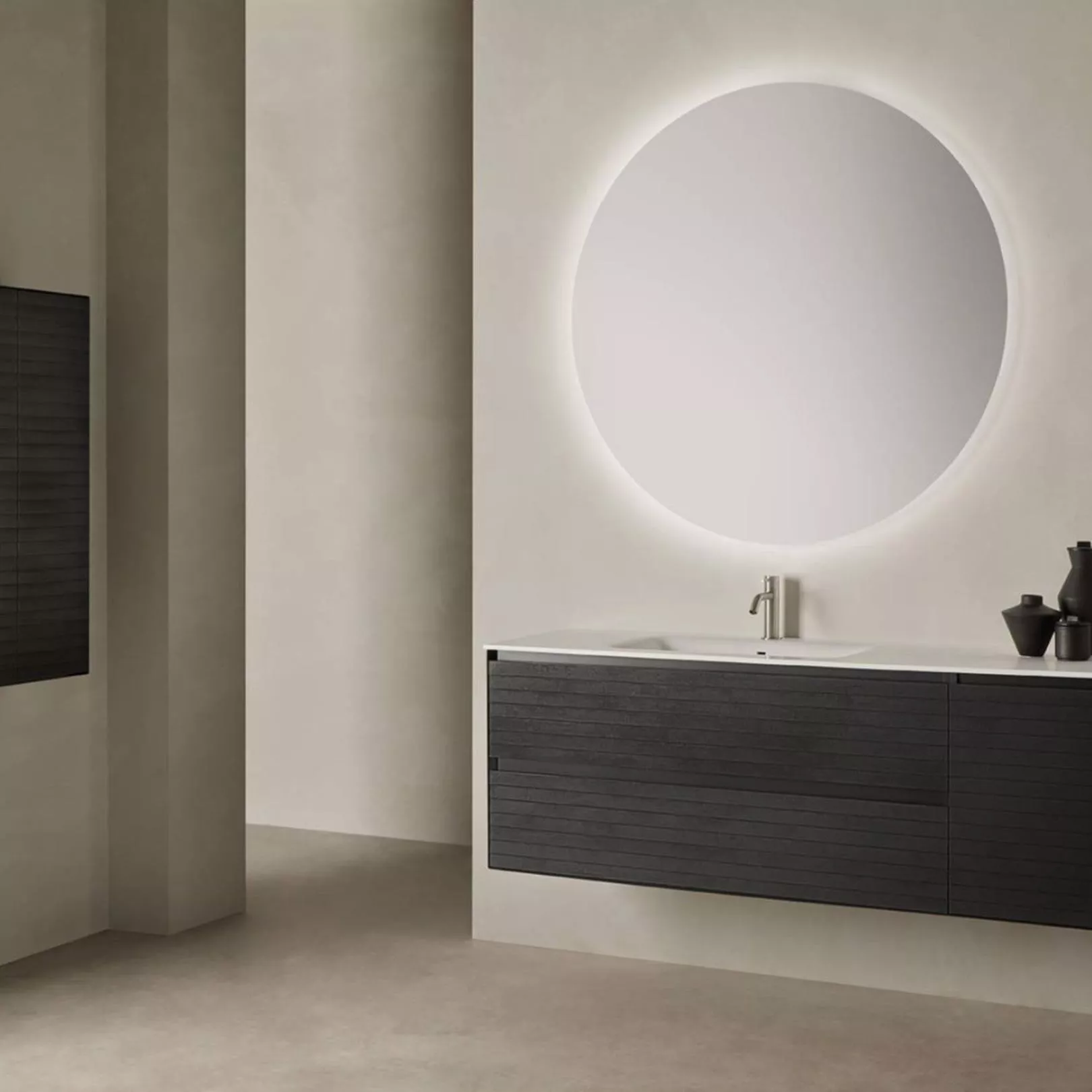Meuble bain suspendu BARAAVAT effet béton