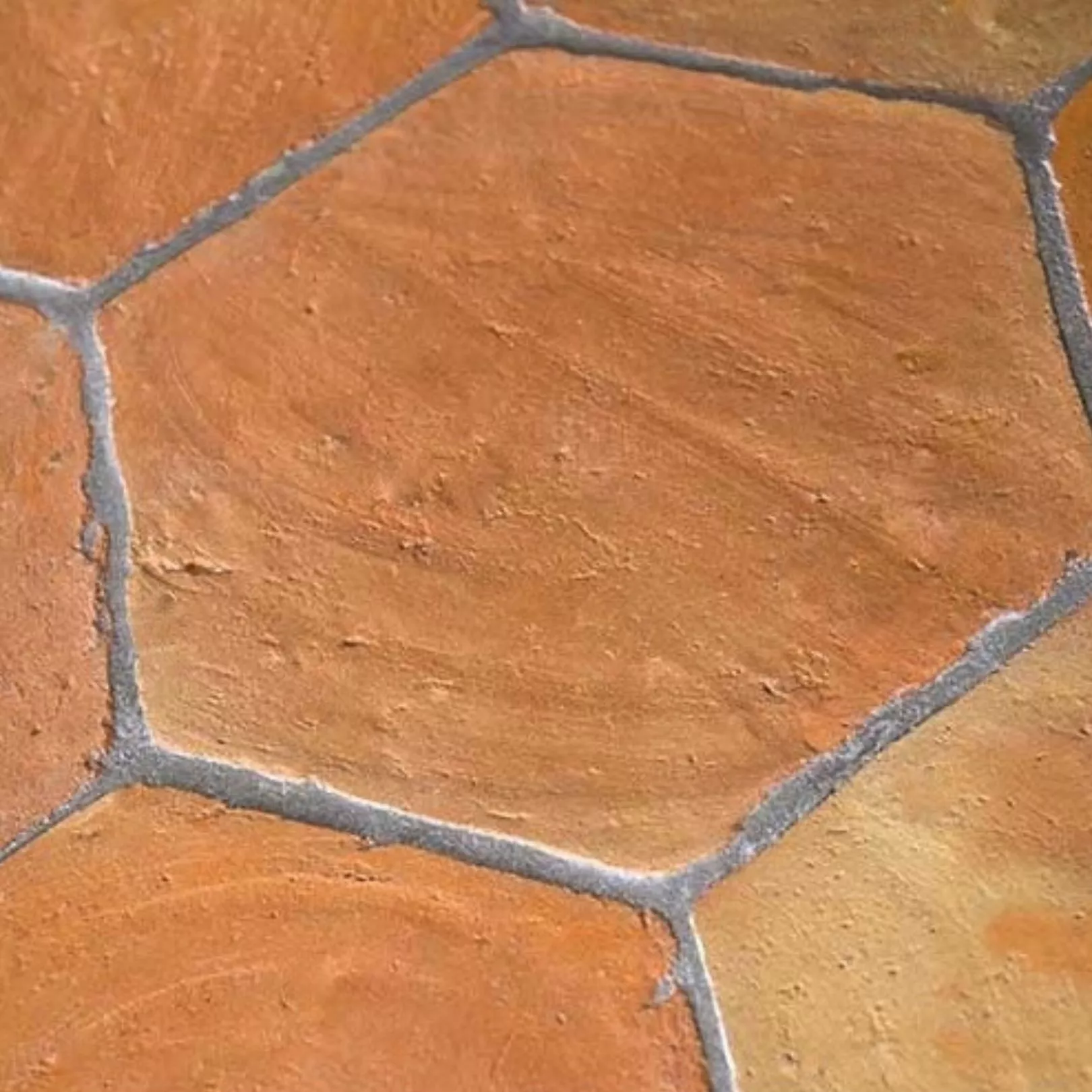 Carrelage TERRE CUITE NATURELLE BRUTE FORMAT HEXAGONE