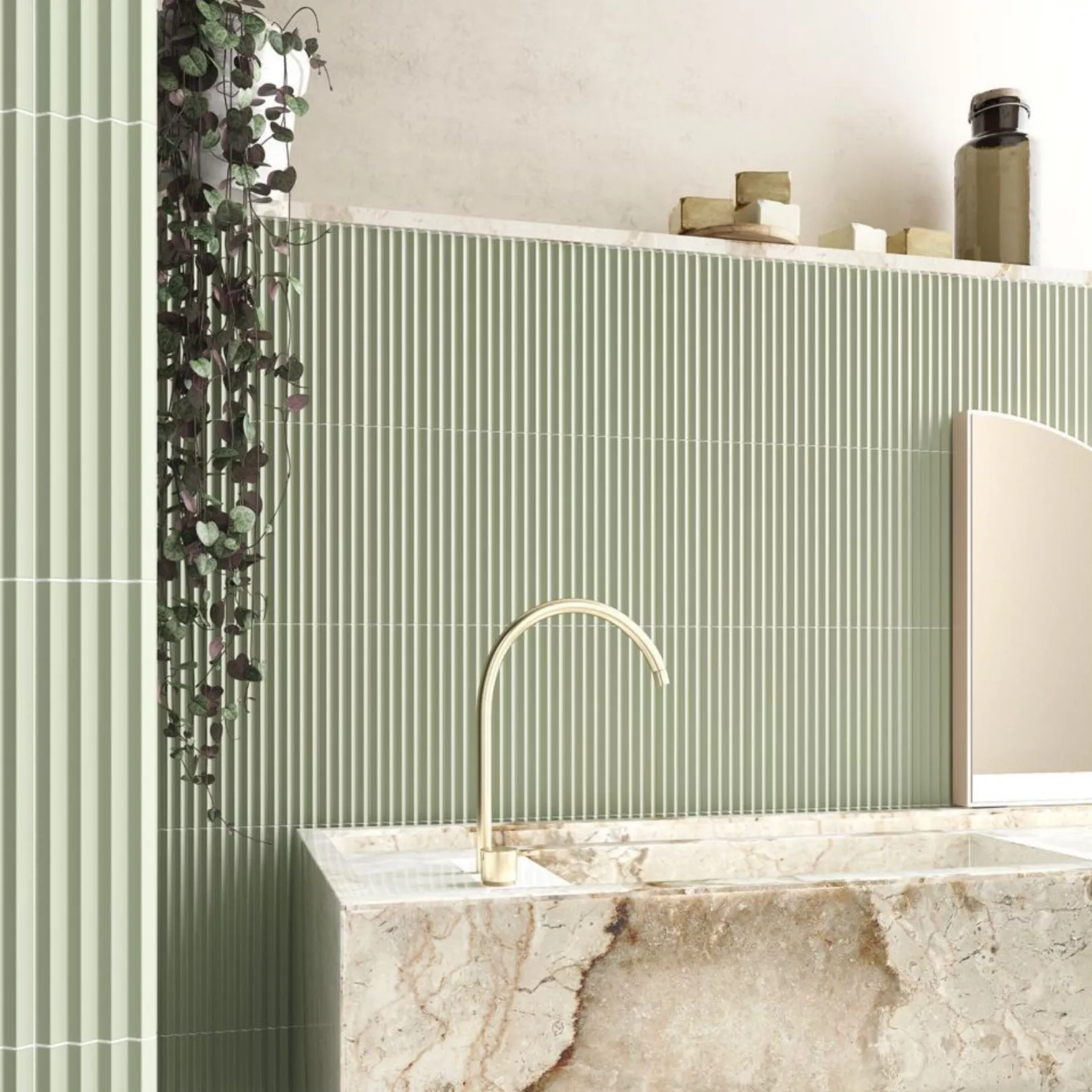 Carrelage mural faïence effet relief RYTHM 20x5cm