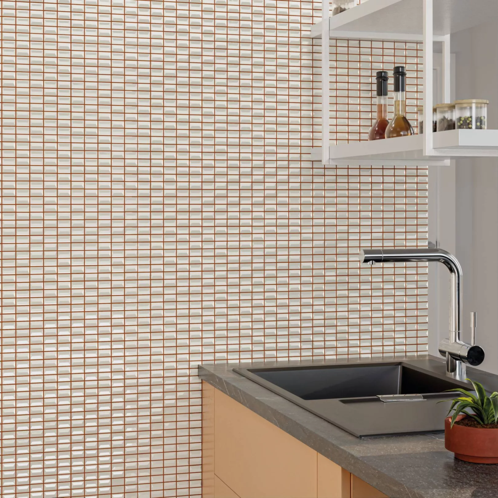 Carrelage mural faience 3D BARS