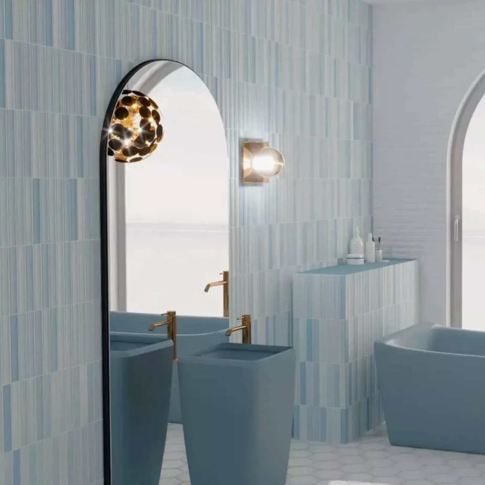 Mosaïque en grès cérame BIG BARS MAT