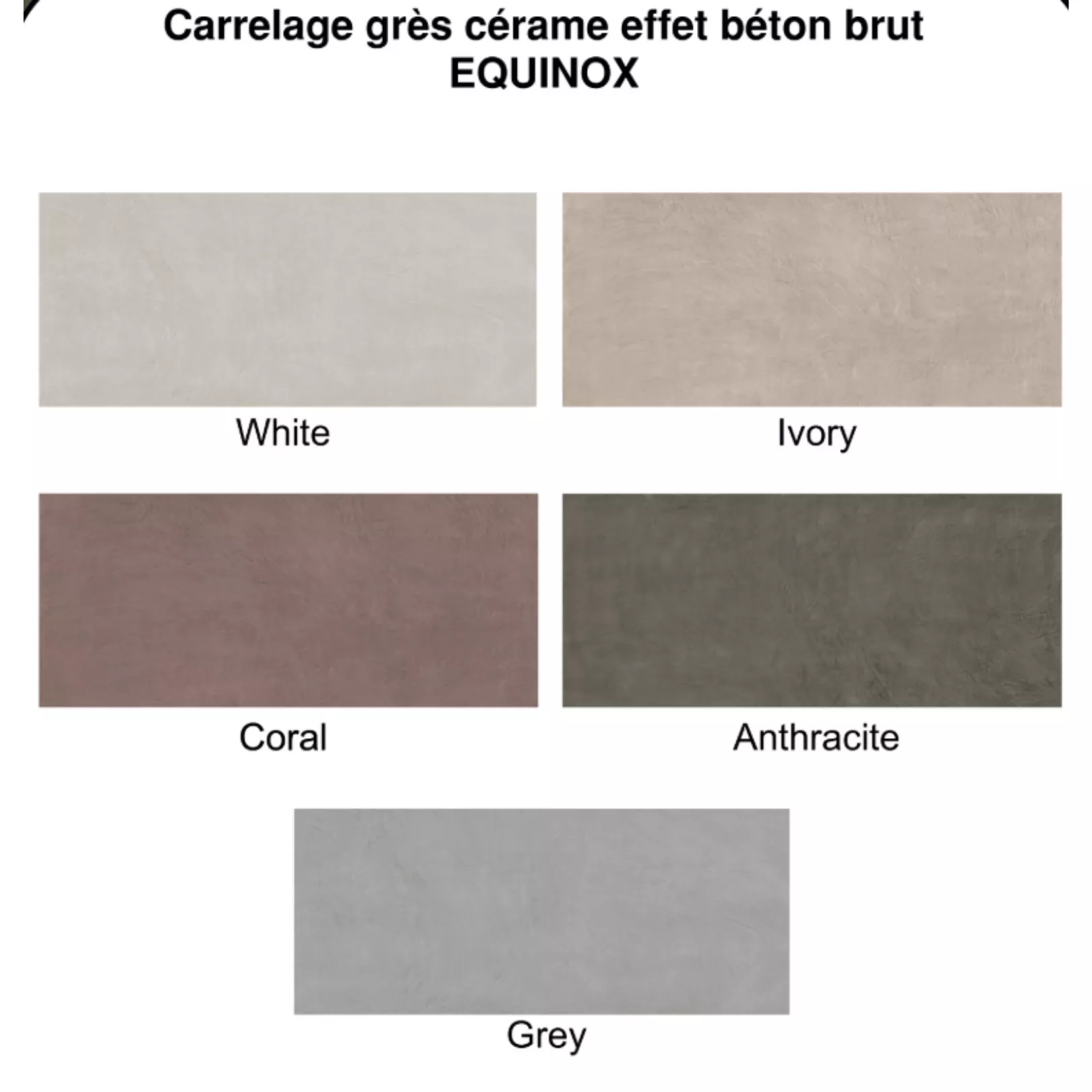 Carrelage grès cérame effet béton ciré EQUINOX