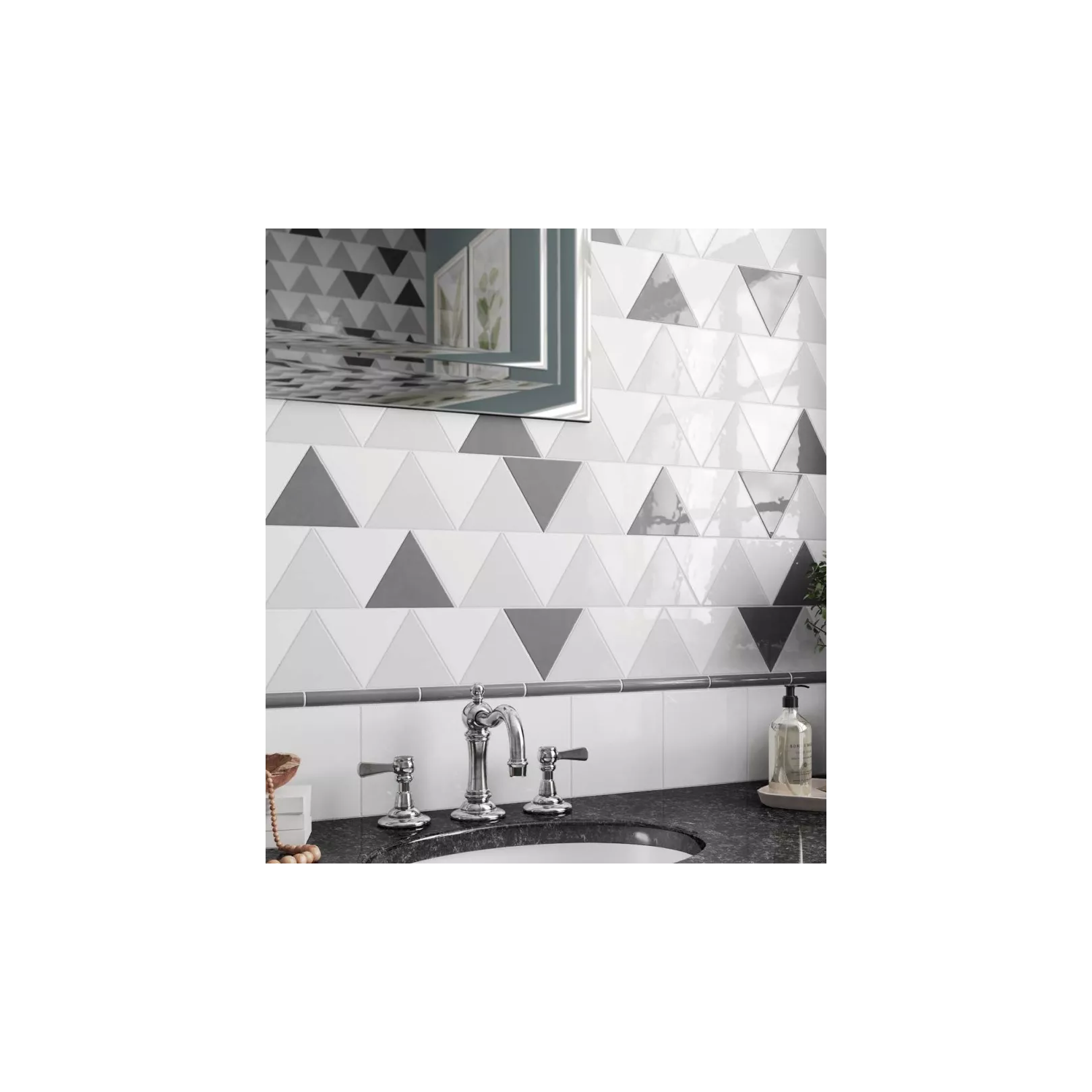Carrelage mural faïence Scale Triangolo (10 couleurs), triangle 12,4x10,8cm