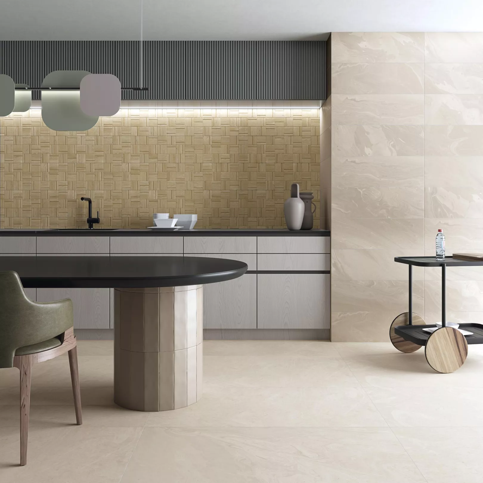 Carrelage grès cérame effet pierre PIETRA SALERNO