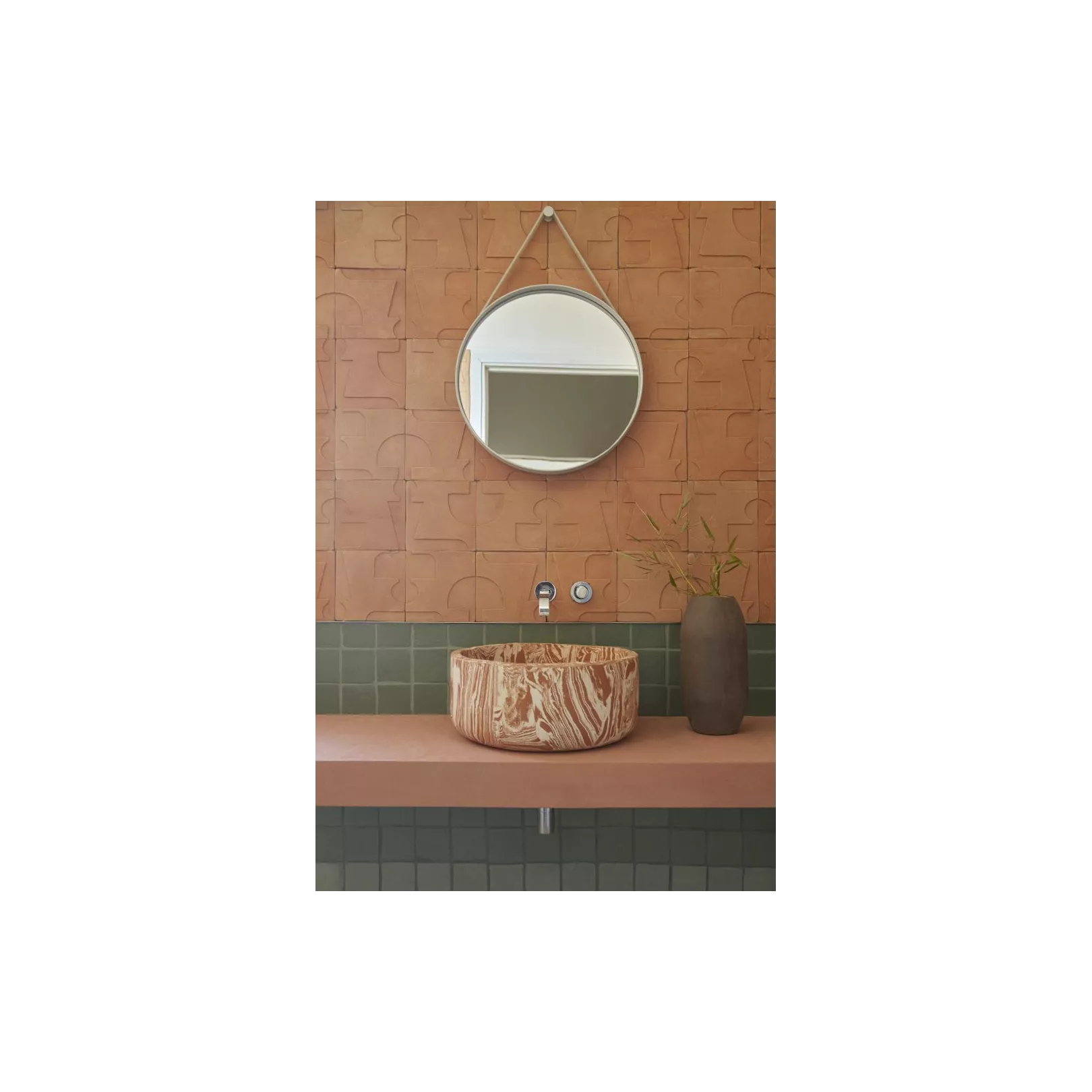 Carrelage mural terre mêlée ou émaillé artisanal FORNACE BRIONI - CORSINI - "Giardino all'italia" par Cristina CELESTINO