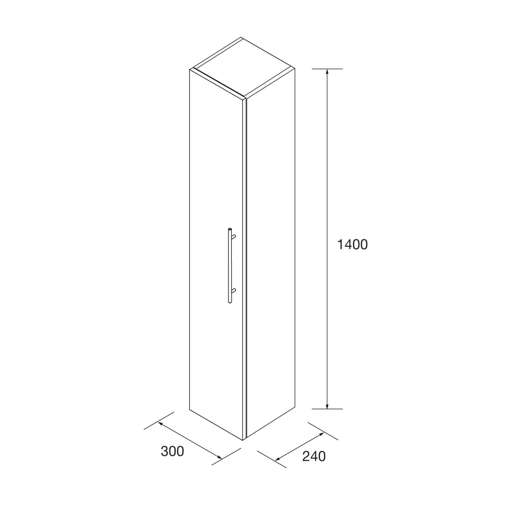 Colonne de rangement bain suspendue SILANE