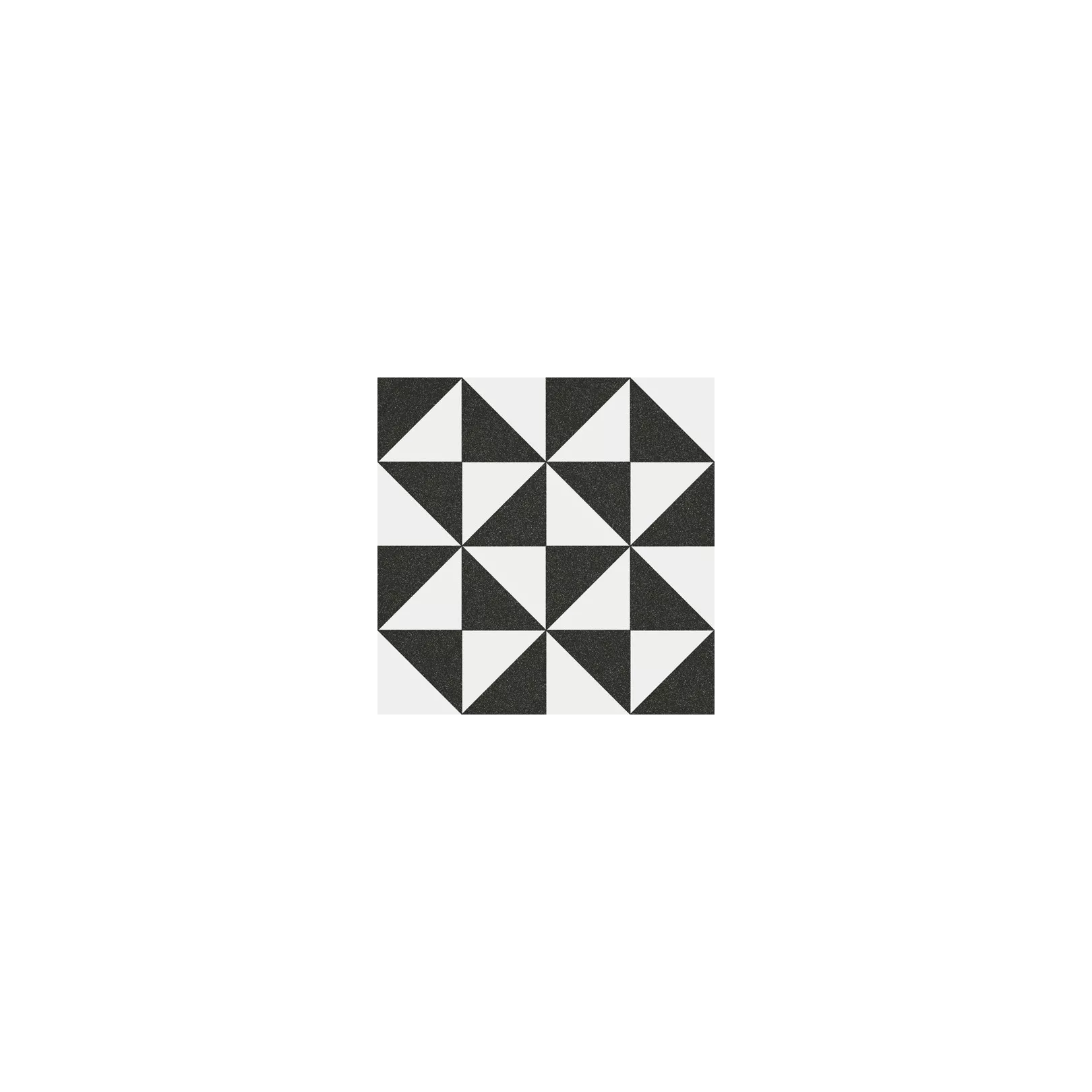 Carrelage grès effet carreau ciment 1900 Terrades Grafito, noir et blanc, 20x20cm 