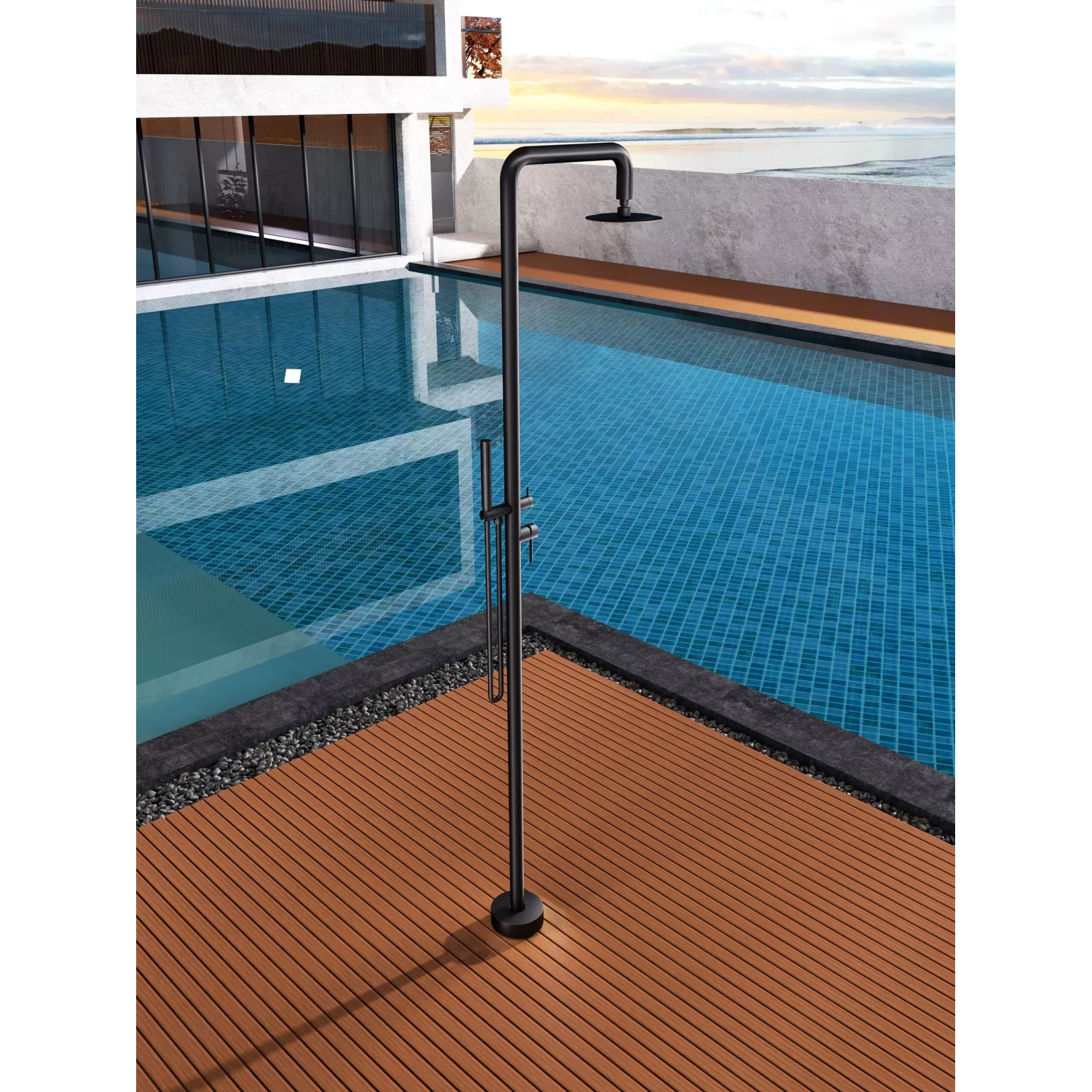 Colonne de douche d'extérieur monocommande ATHENES