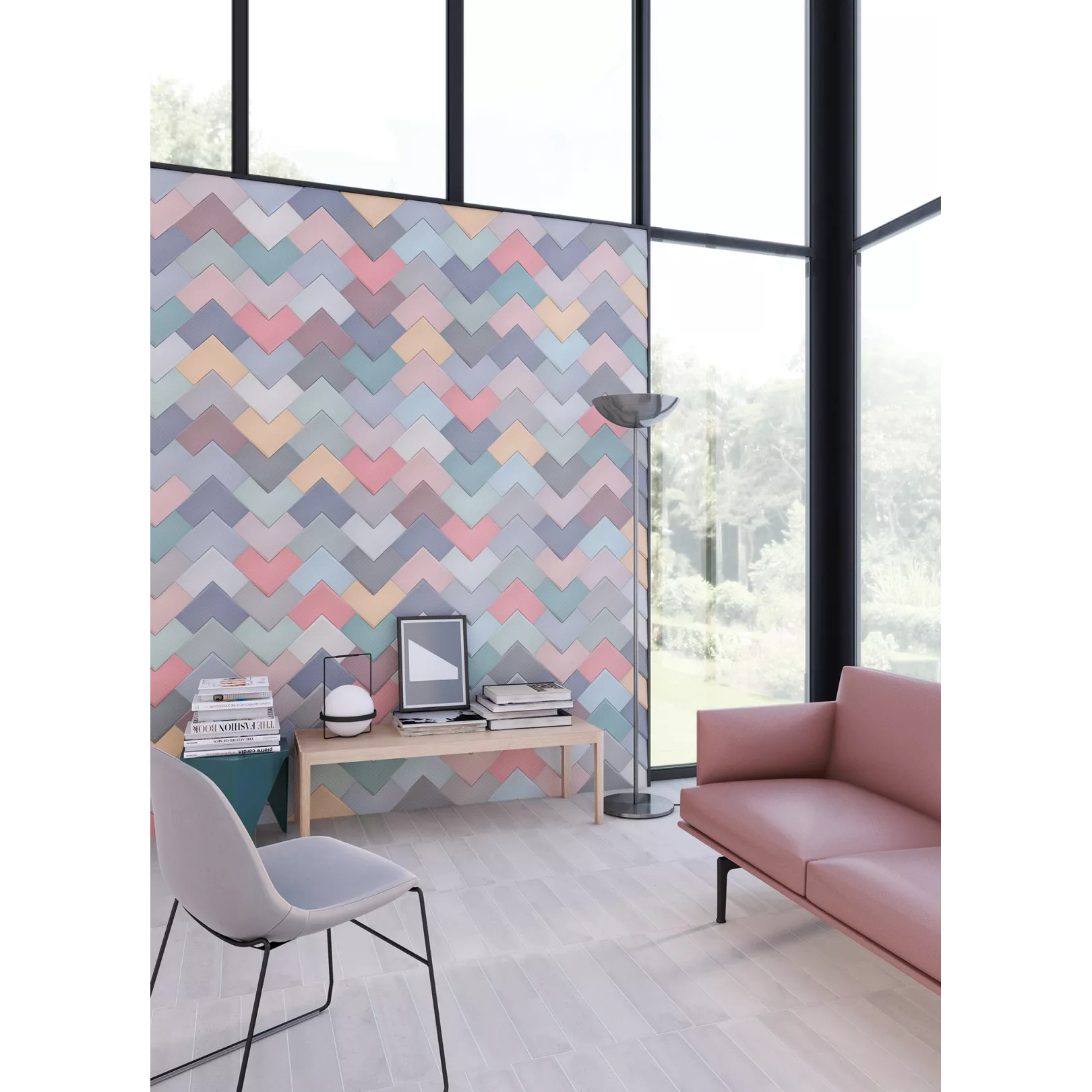 Carrelage mural faïence Boho Elle 20x20 format L
