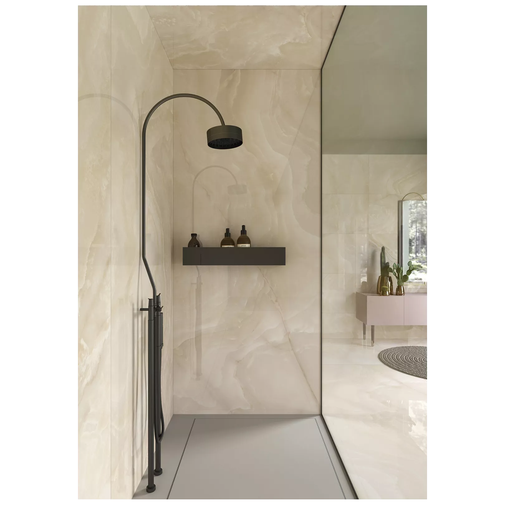 Carrelage grès cérame effet marbre NOBLESSE - ONYX OYSTER