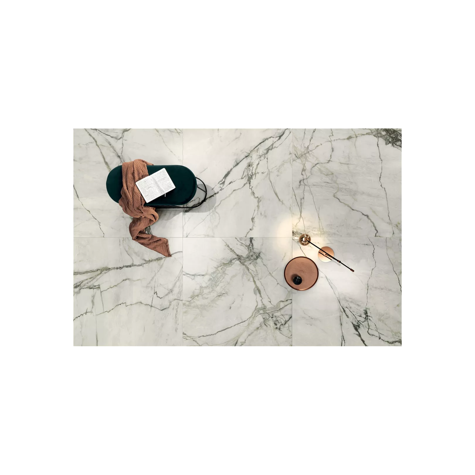 Carrelage grès cérame effet marbre NOBLESSE - CALACATTA EMERALD