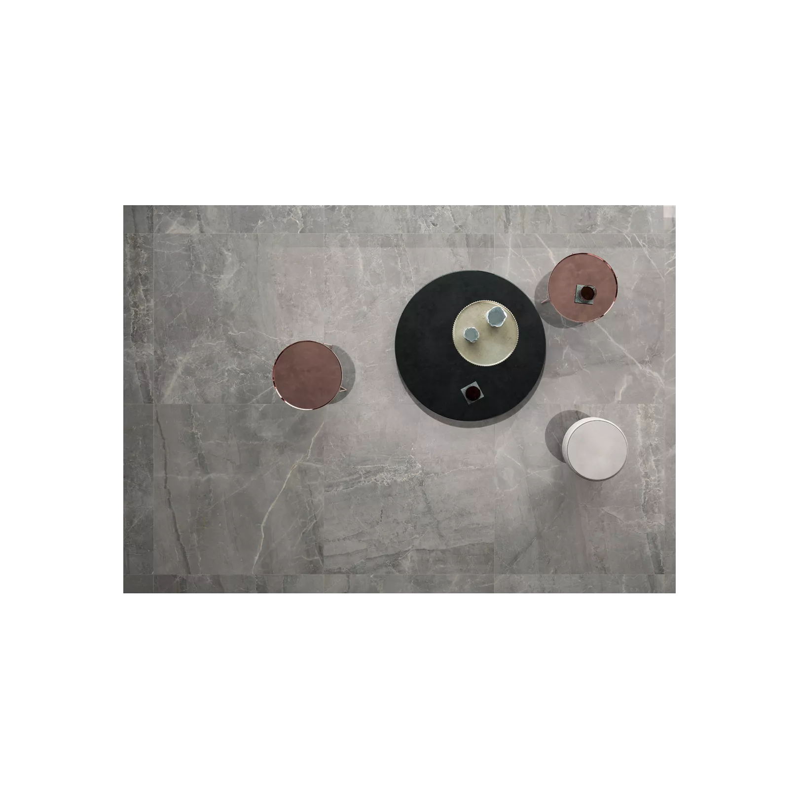 Carrelage grès cérame effet marbre NOBLESSE - GRAY MARBLE