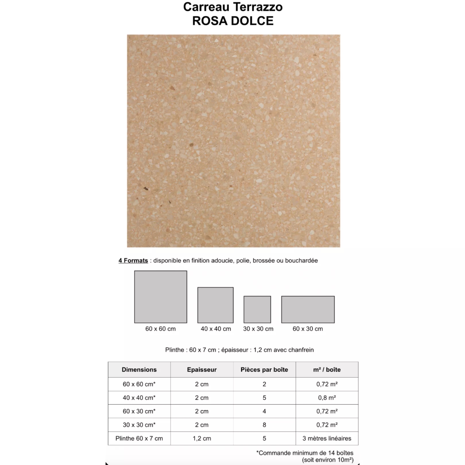 Carreau Terrazzo ROSA DOLCE - collection TRADIZIONE