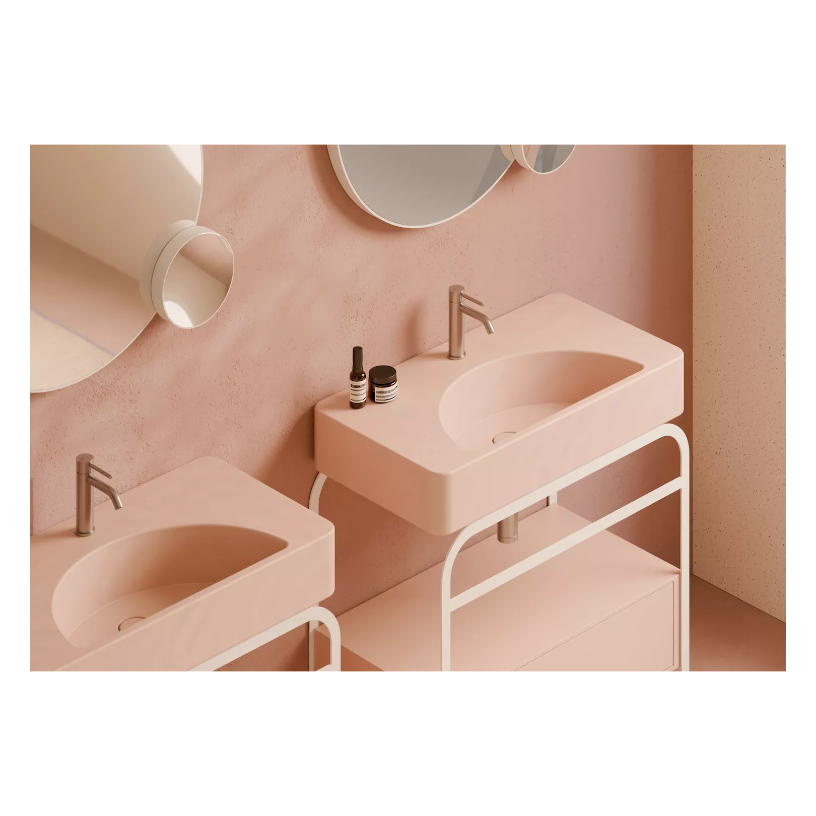 Structure meuble bain pour vasque a poser LUNARIS - STRUCTURA 81