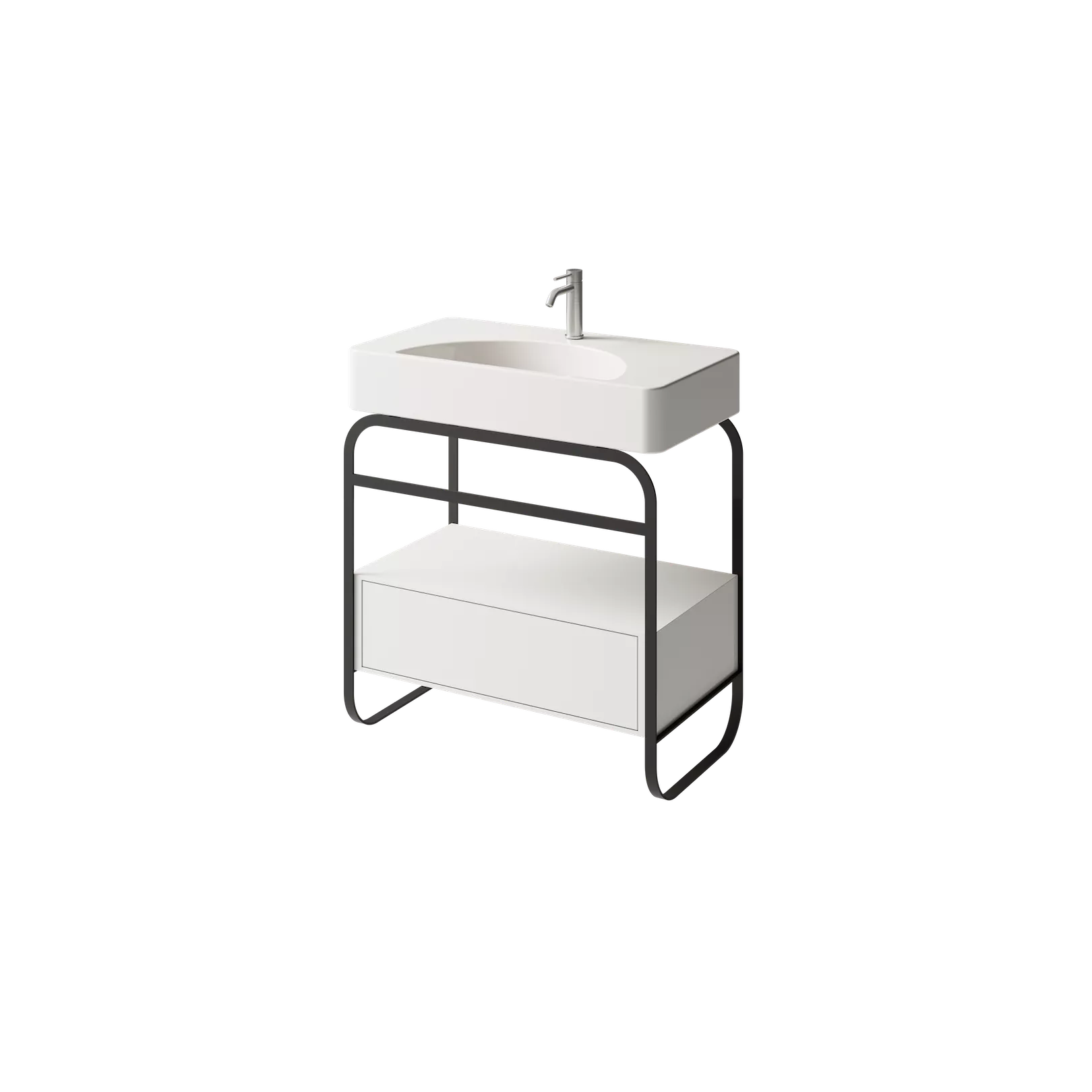 Structure meuble bain pour vasque a poser LUNARIS - STRUCTURA 81