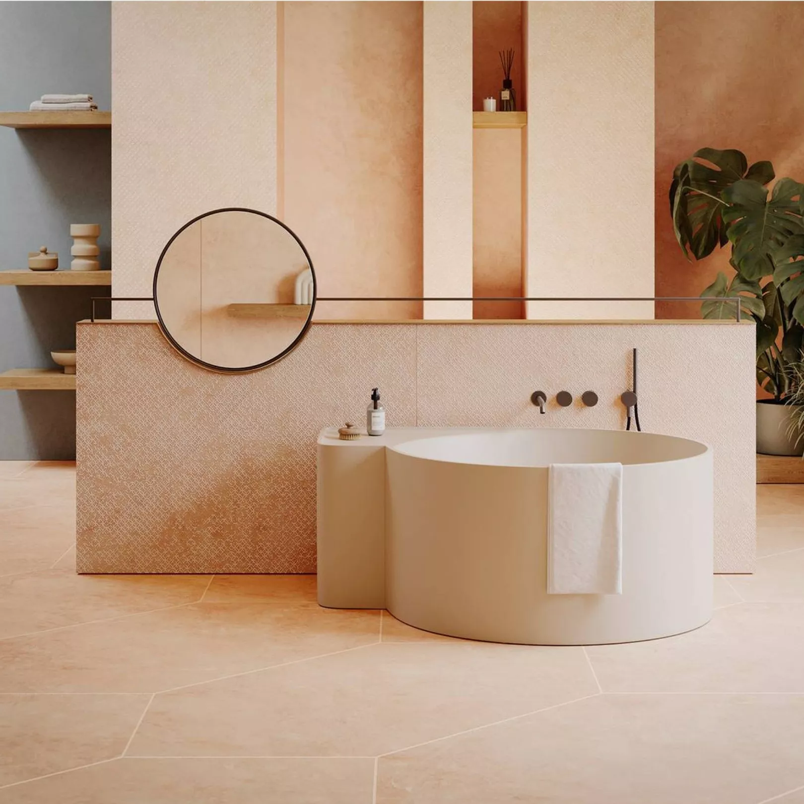 Grès cérame effet argile MEDITERRANEAN - 21 mm extérieur