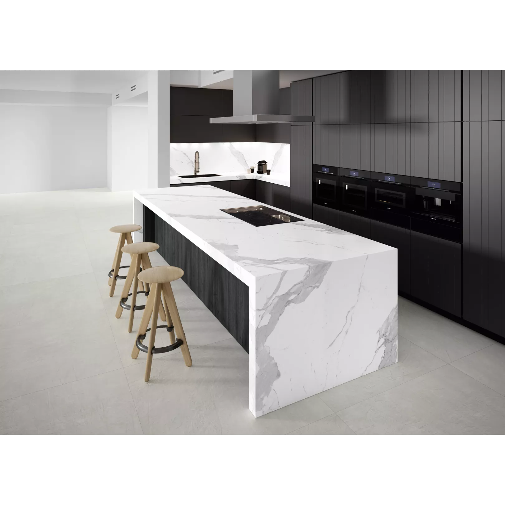 Carrelage grès cérame effet marbre STATUARIO EXTRA WHITE
